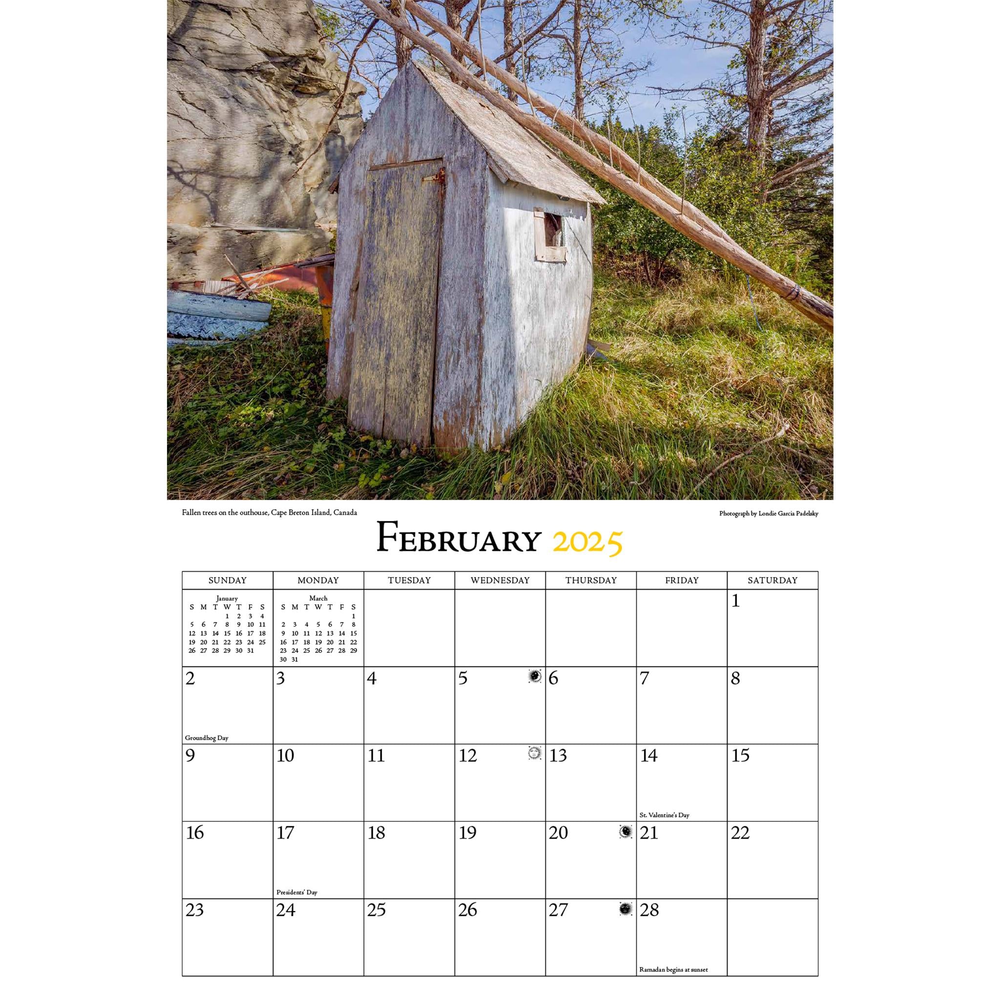 Outhouses Classic Wall 2025 Calendar - Online Exclusive