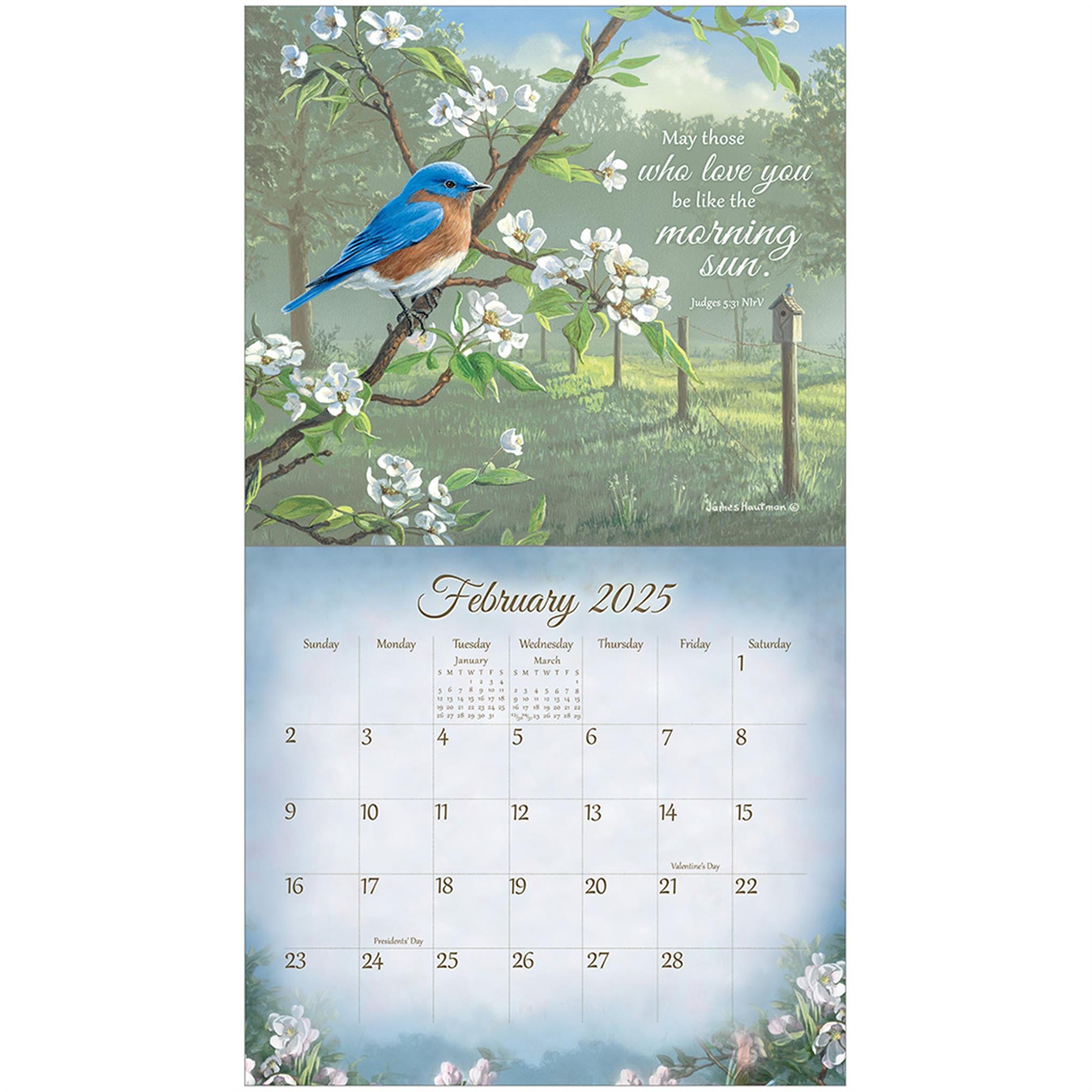 Songbirds Of Faith Wall 2025 Calendar - Online Exclusive