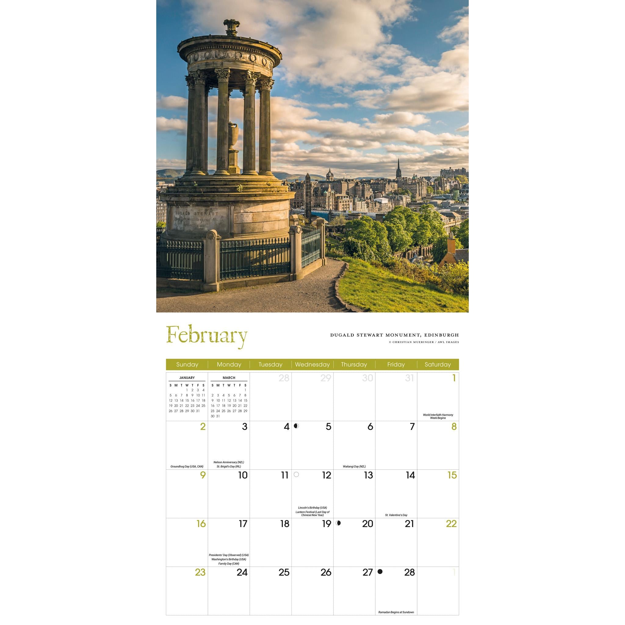 Scotland Wall 2025 Calendar