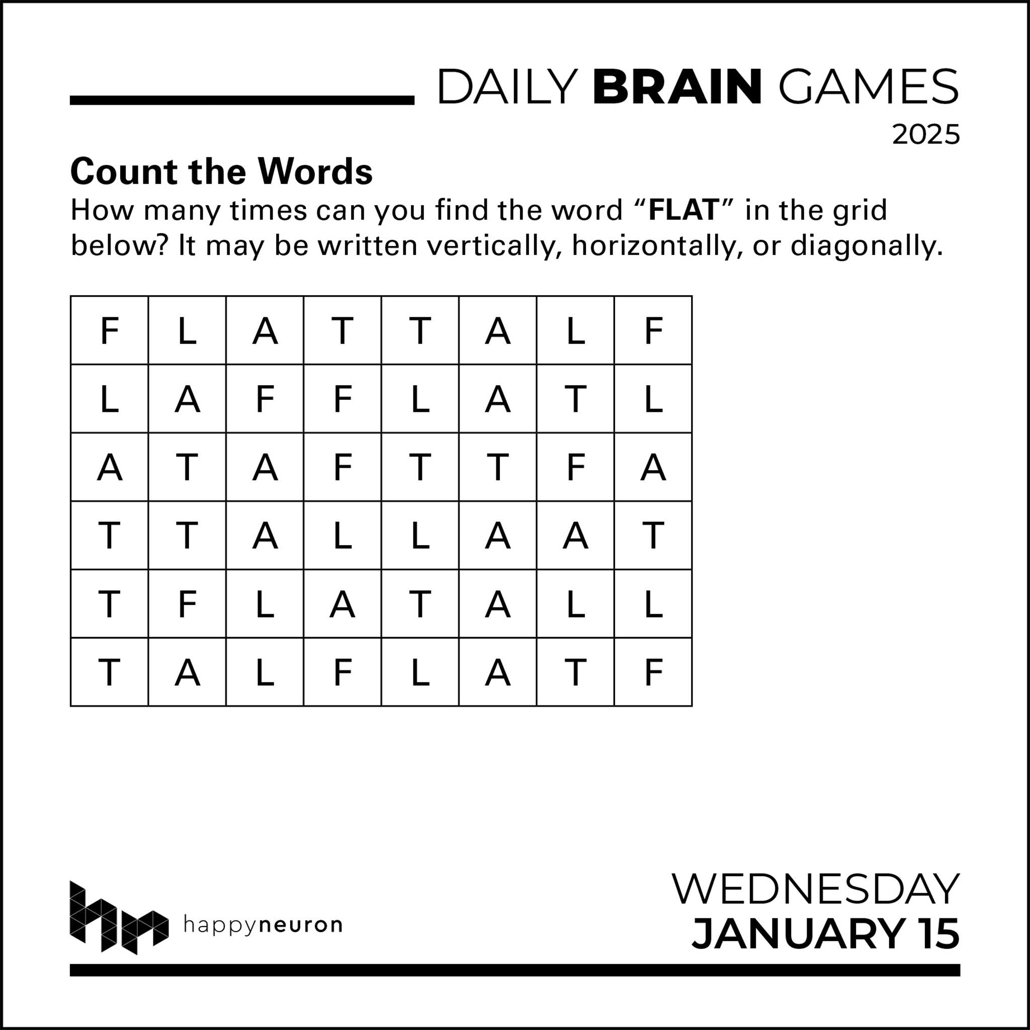 Daily Brain Games Box 2025 Calendar - Online Exclusive