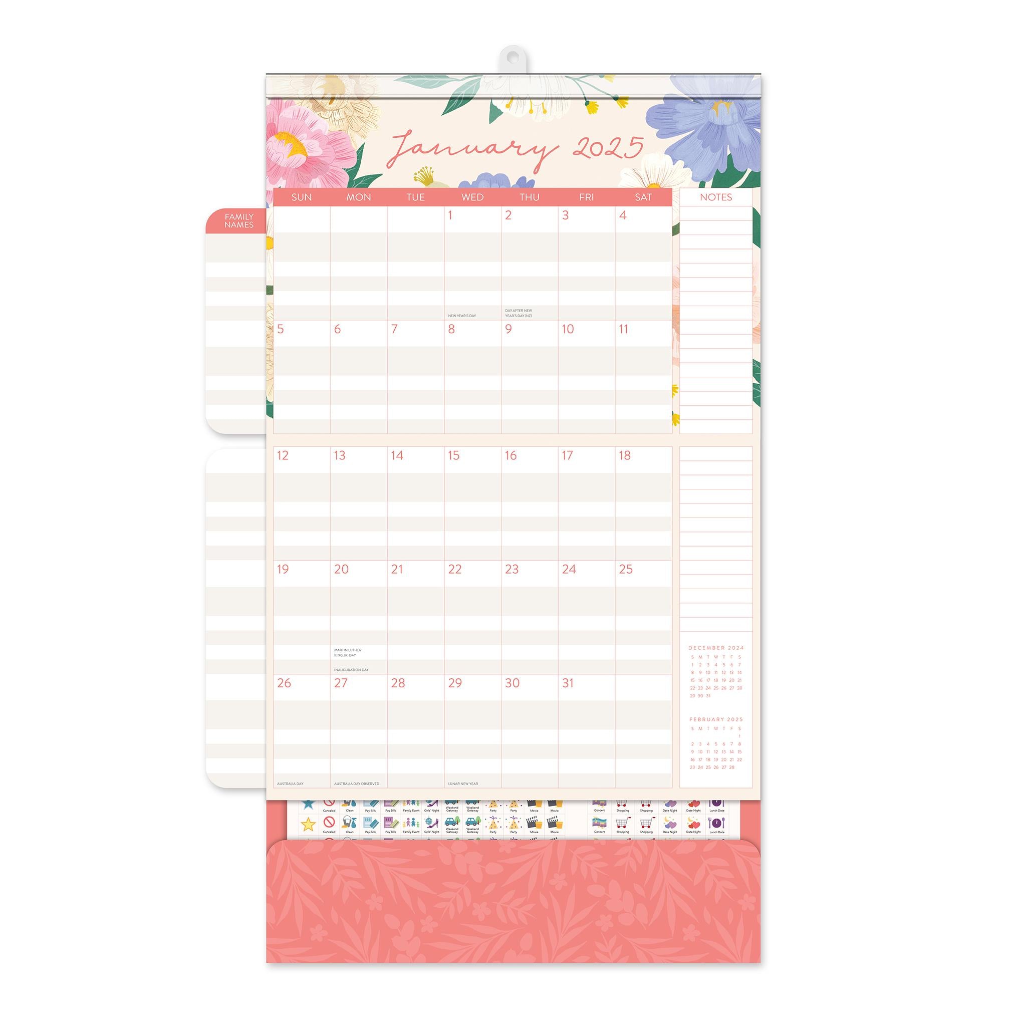 Bella Flora Do It All Wall 2025 Calendar