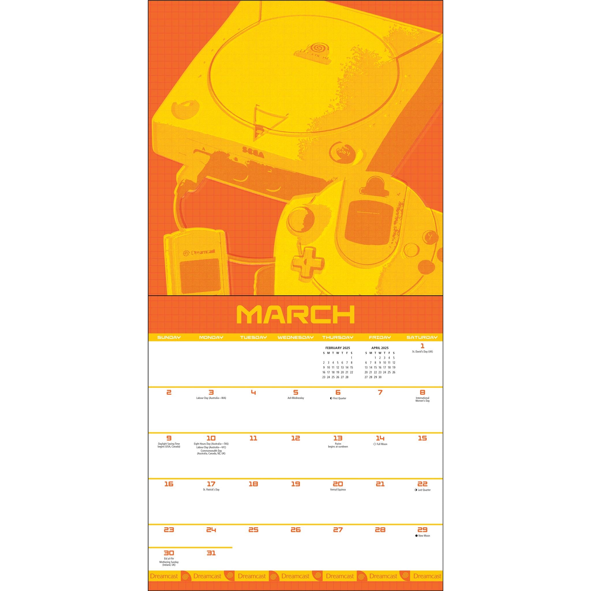 Retro Consoles Wall 2025 Calendar - Online Exclusive