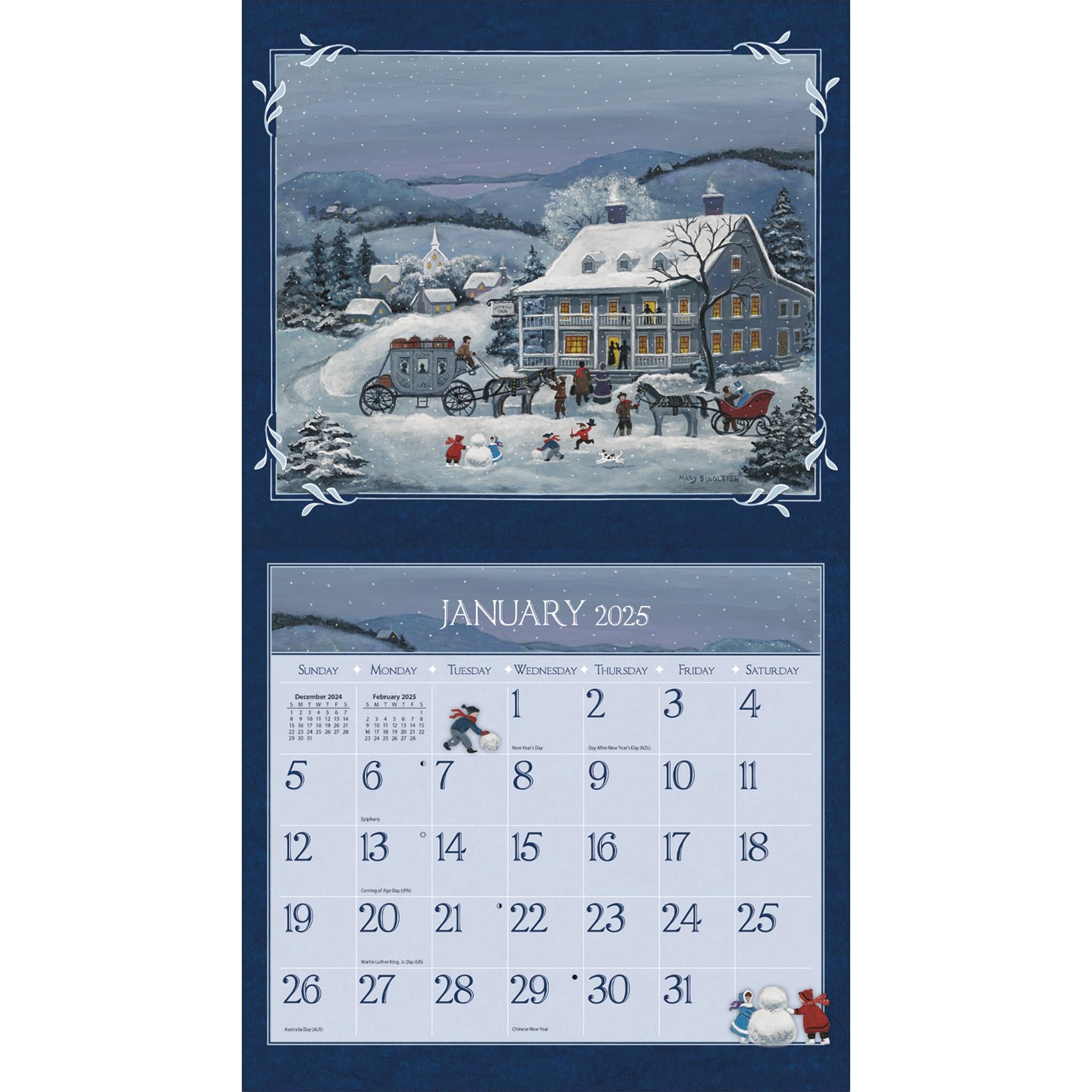 Lang Folk Art Wall 2025 Calendar - Online Exclusive