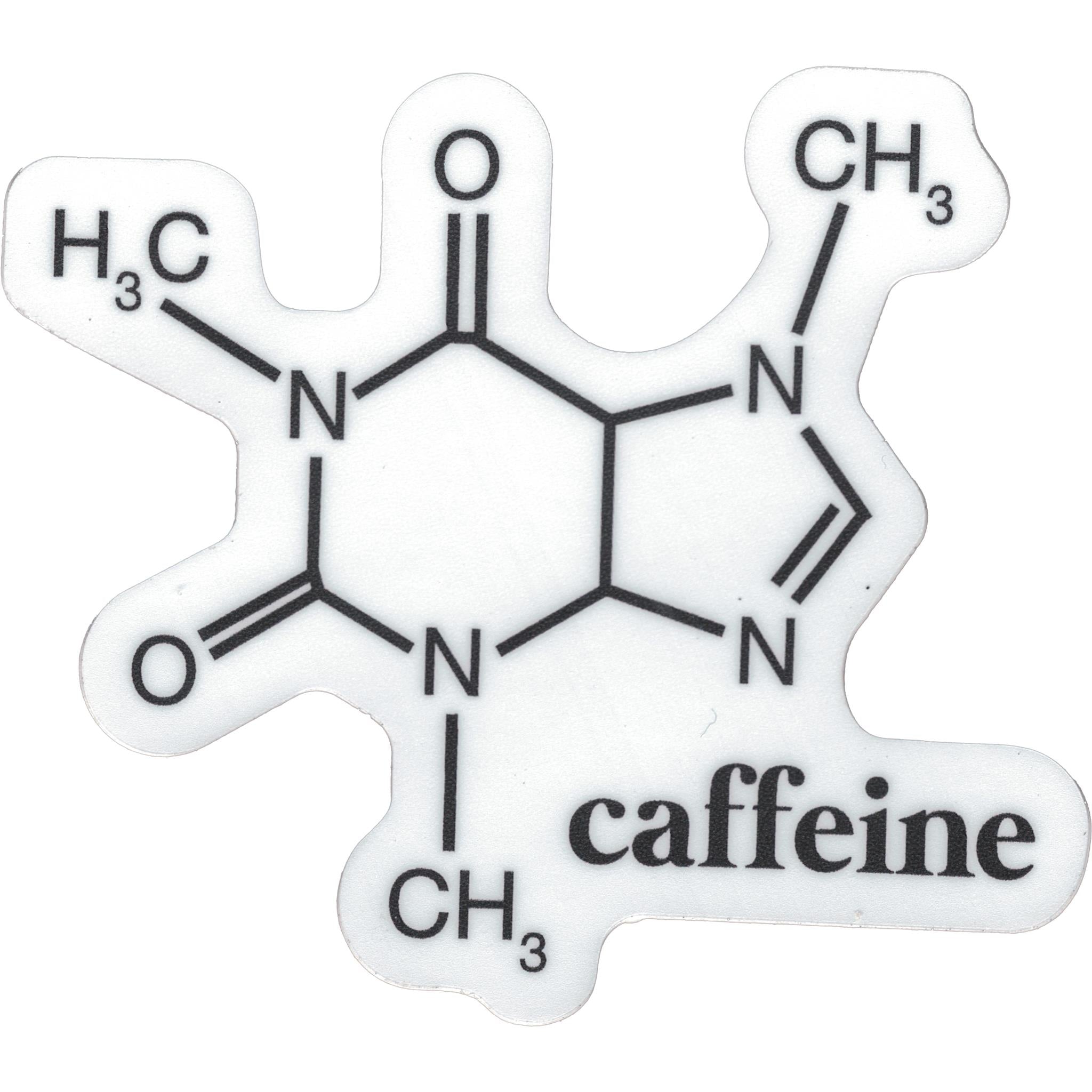 Caffeine Molecule Vinyl Sticker