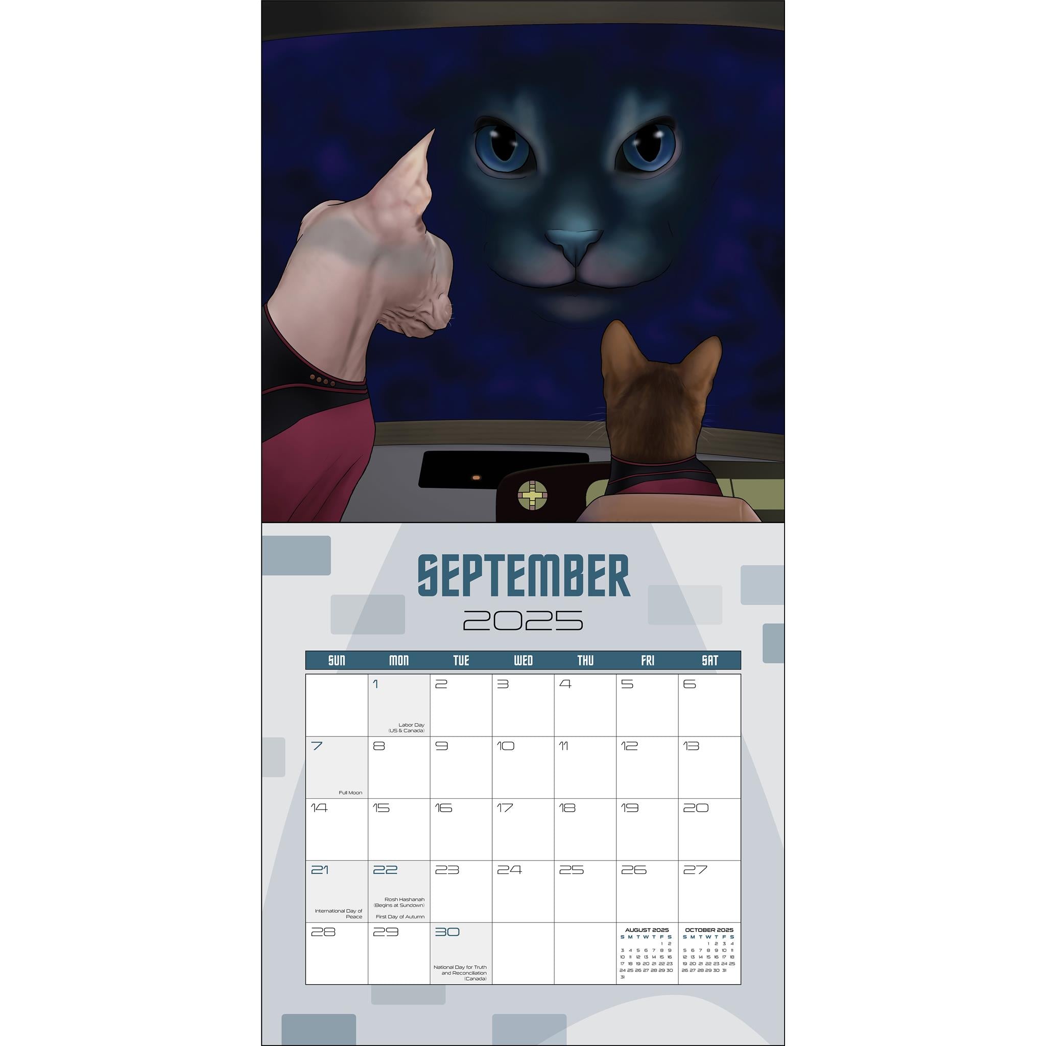 Star Trek Cats Wall 2025 Calendar - Online Exclusive