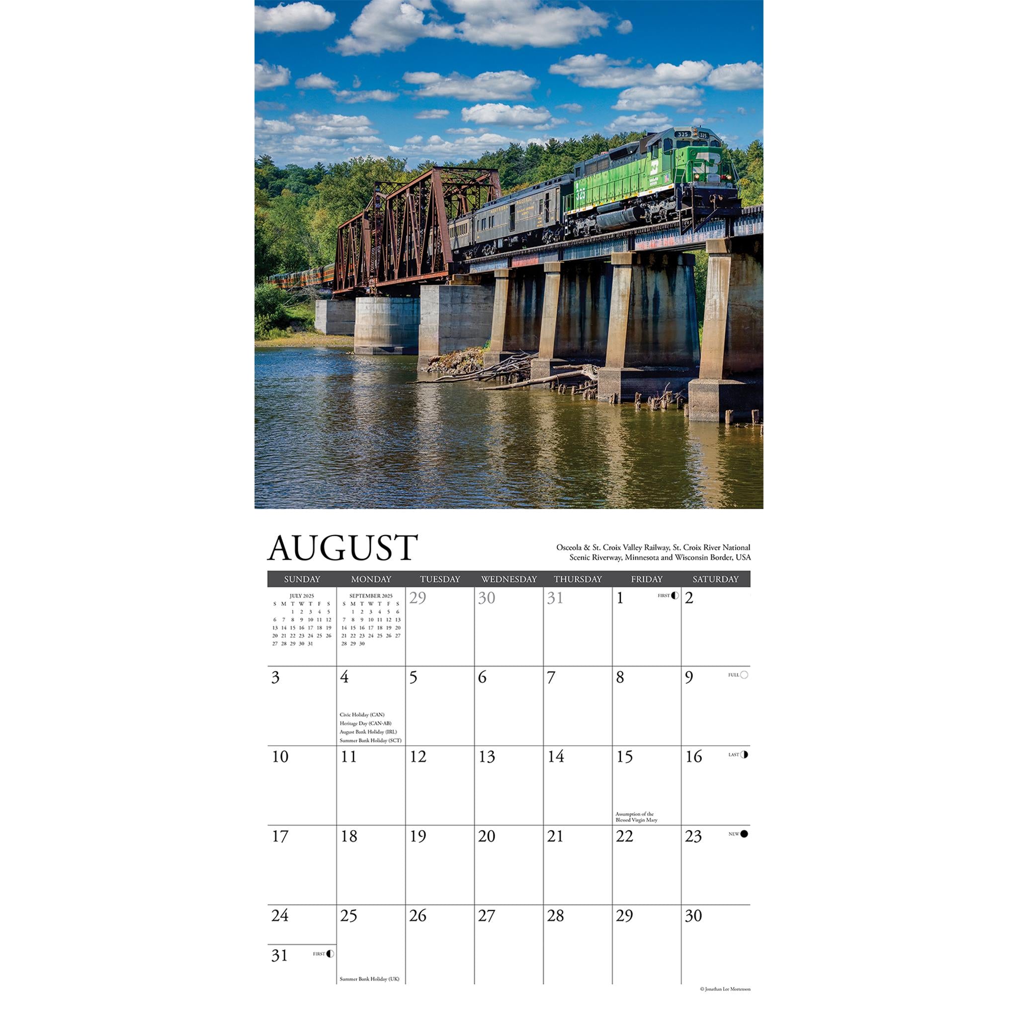 Railroading Wall 2025 Calendar