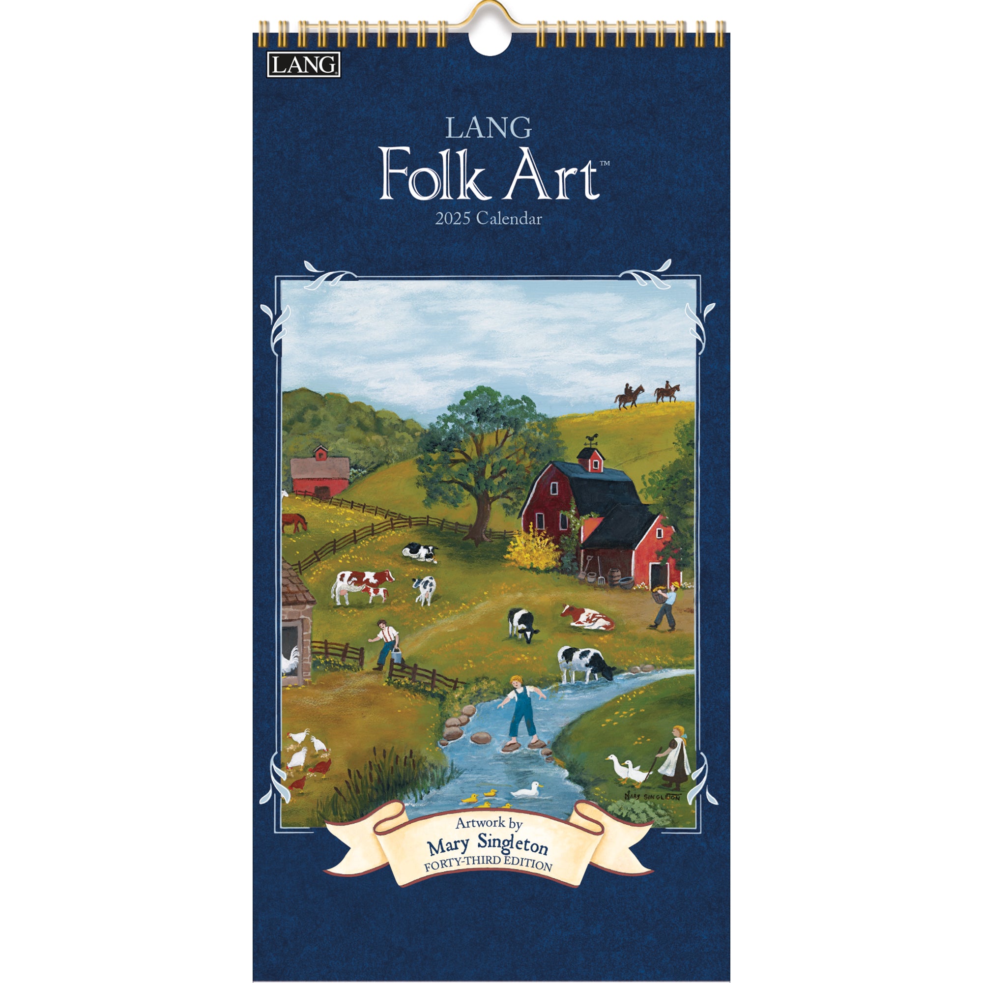 Lang Folk Art Slim 2025 Calendar product image | Calendar Club Canada