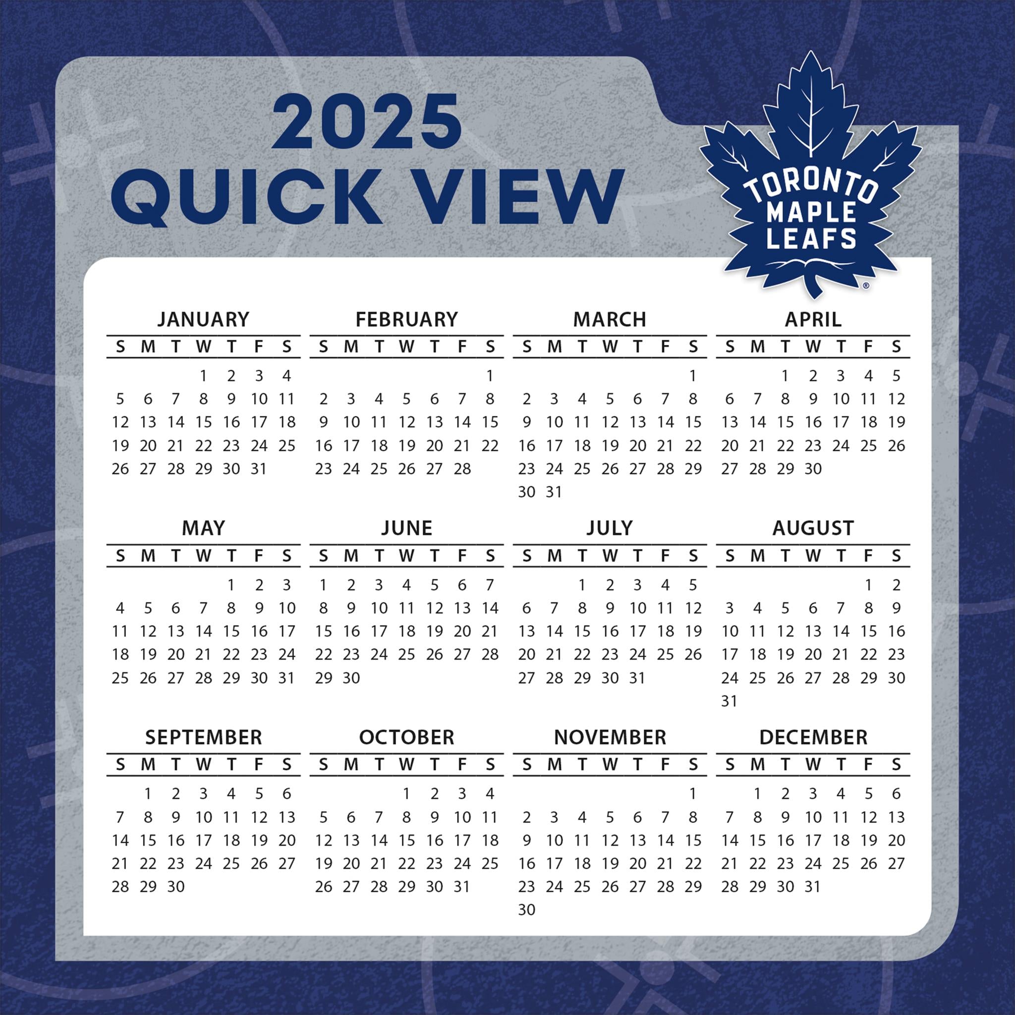 NHL Toronto Maple Leafs Box 2025 Calendar