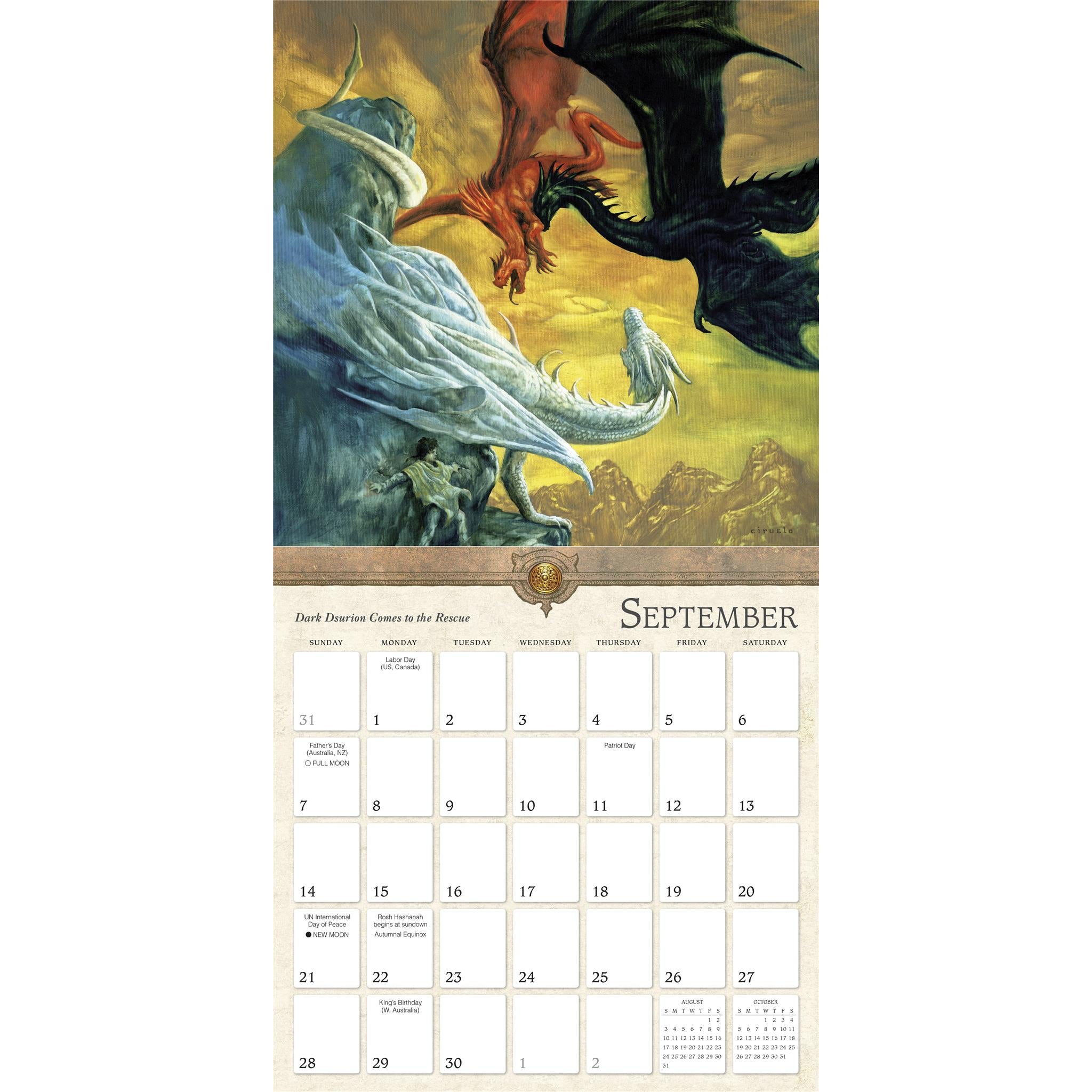 Dragons By Ciruelo Wall 2025 Calendar - Online Exclusive