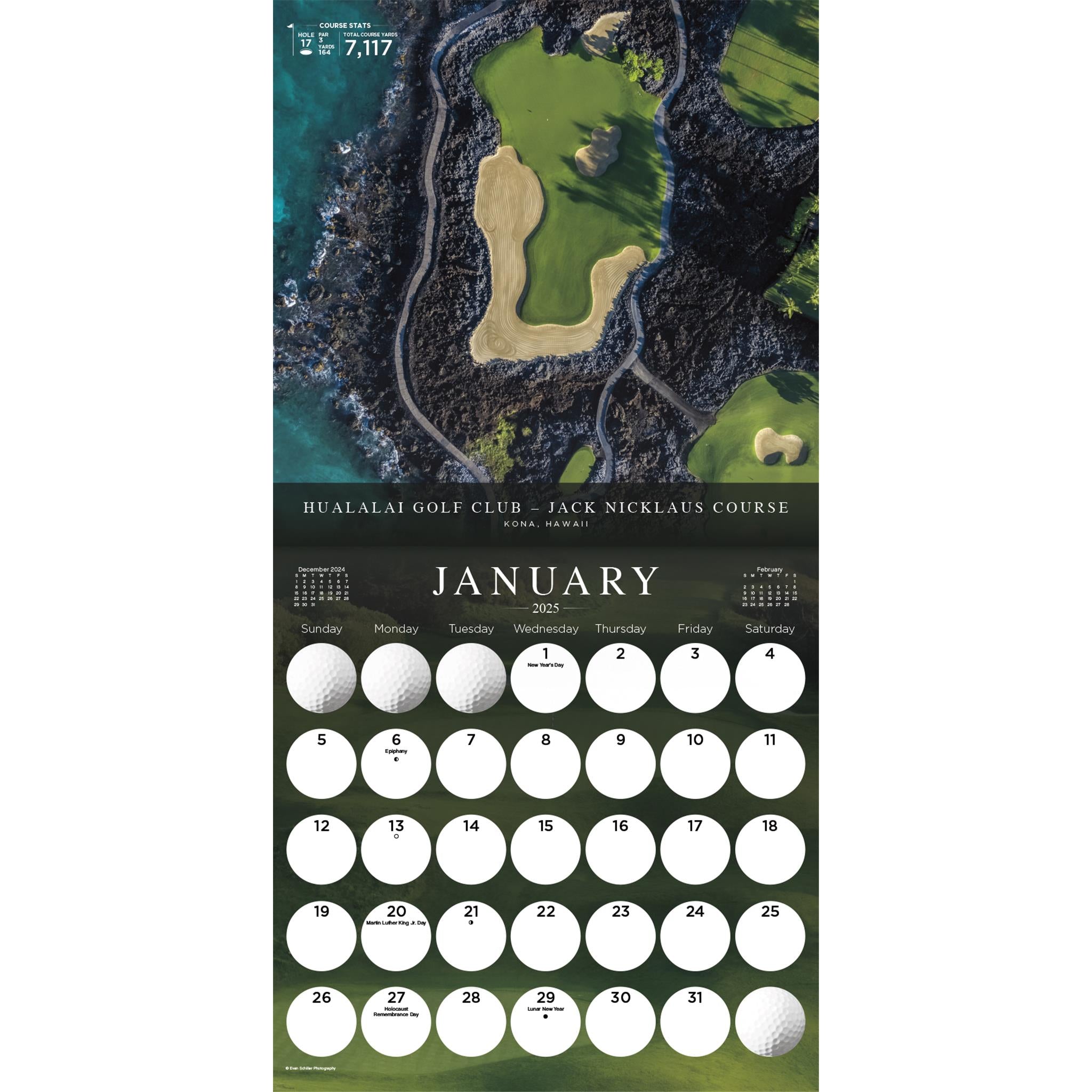 Sports Illustrated Golf Courses Exclusive with Print Wall 2025 Calendar