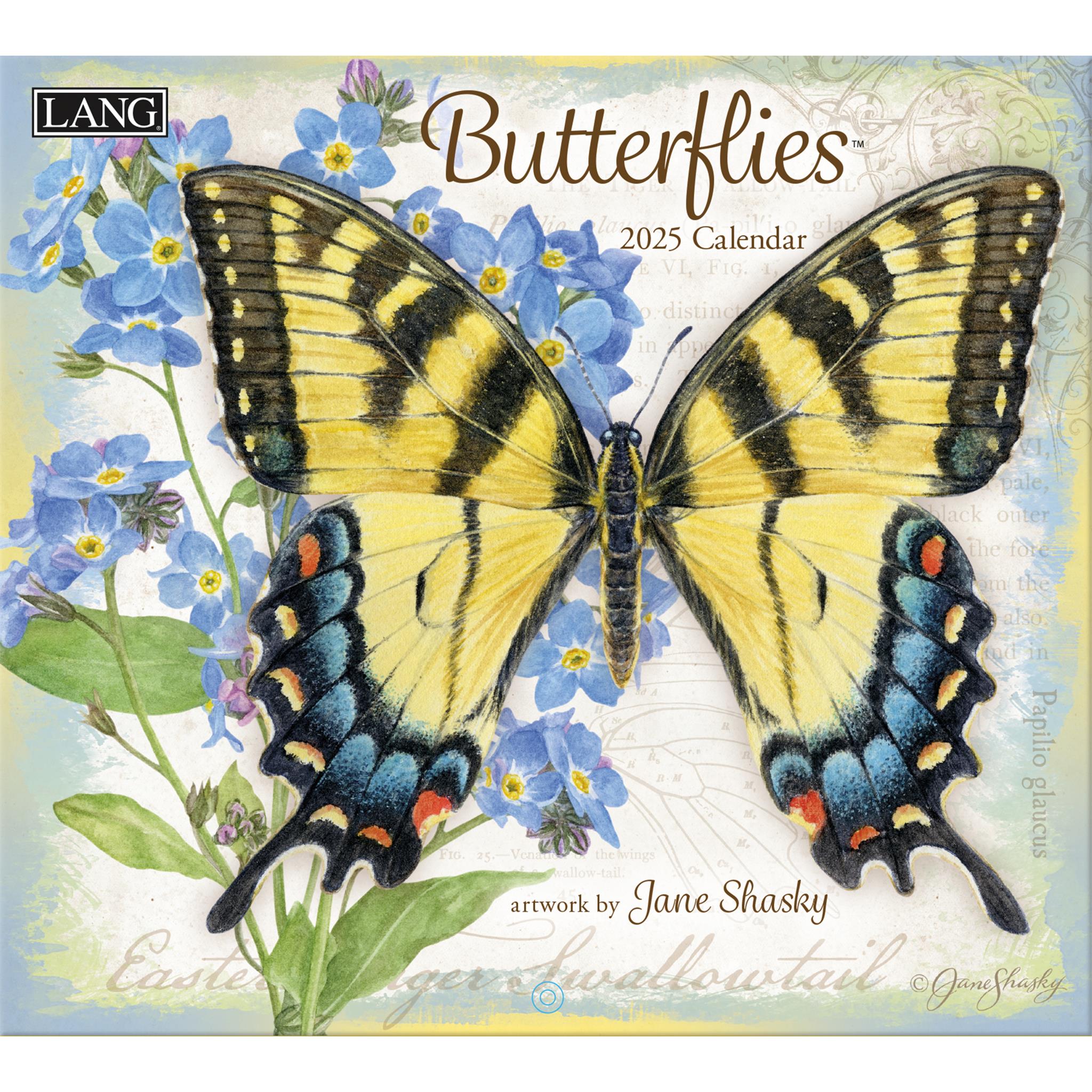 Butterflies Wall 2025 Calendar - Online Exclusive