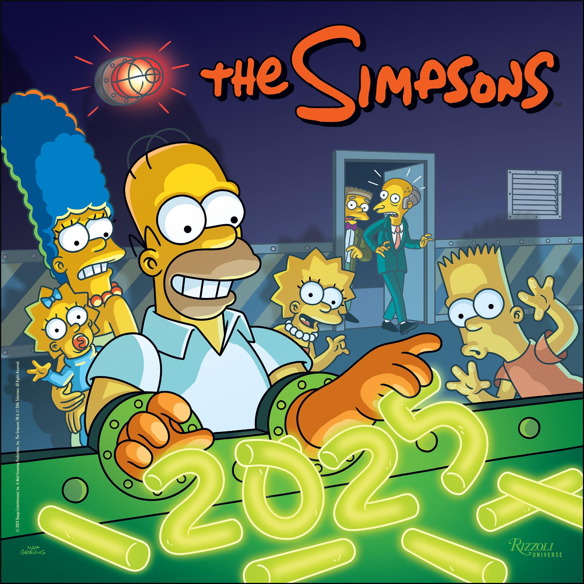 Simpsons Wall 2025 Calendar