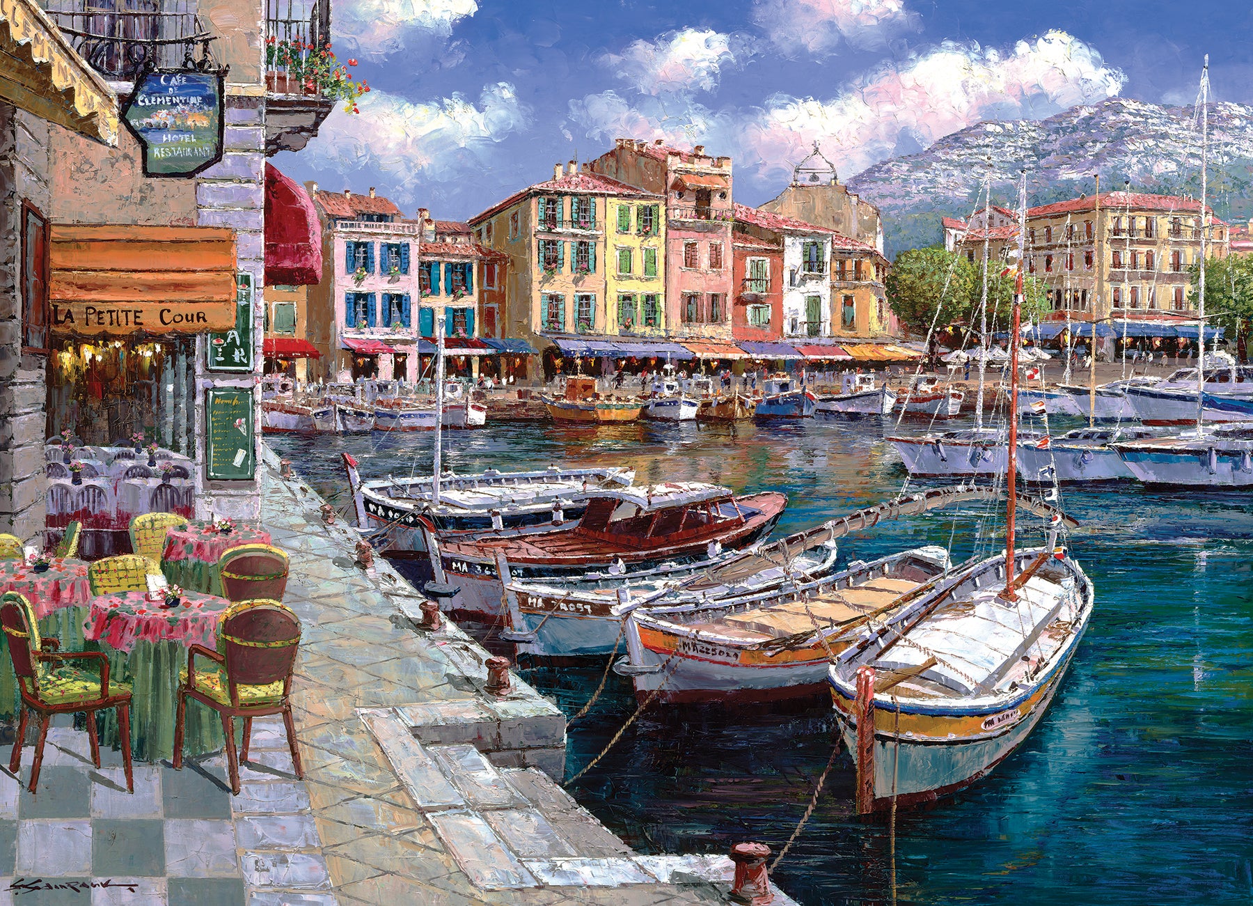 Cafe in Cassis Exclusive 1000 Piece Puzzle