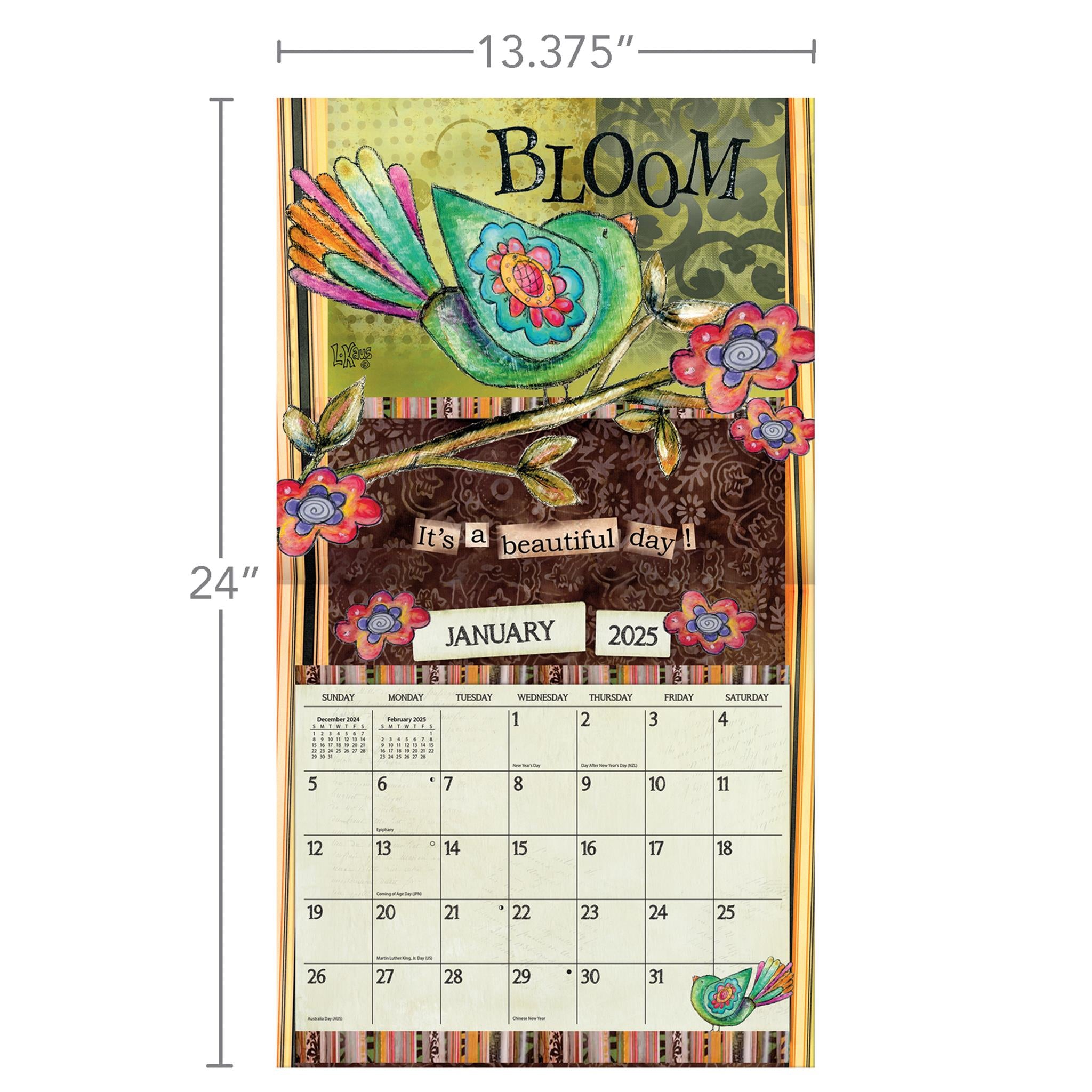 Color My World Wall 2025 Calendar