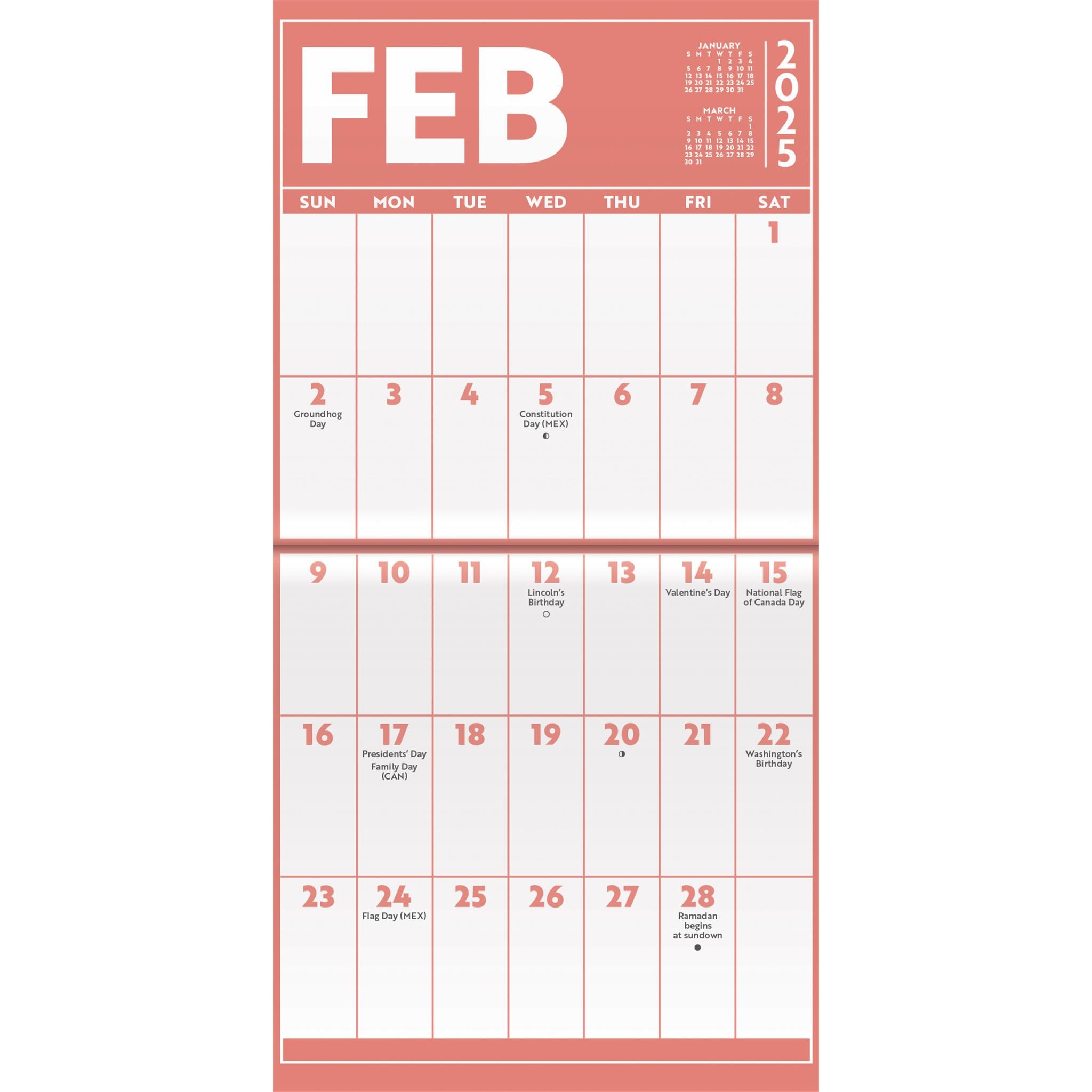 Large Print Mini 2025 Calendar