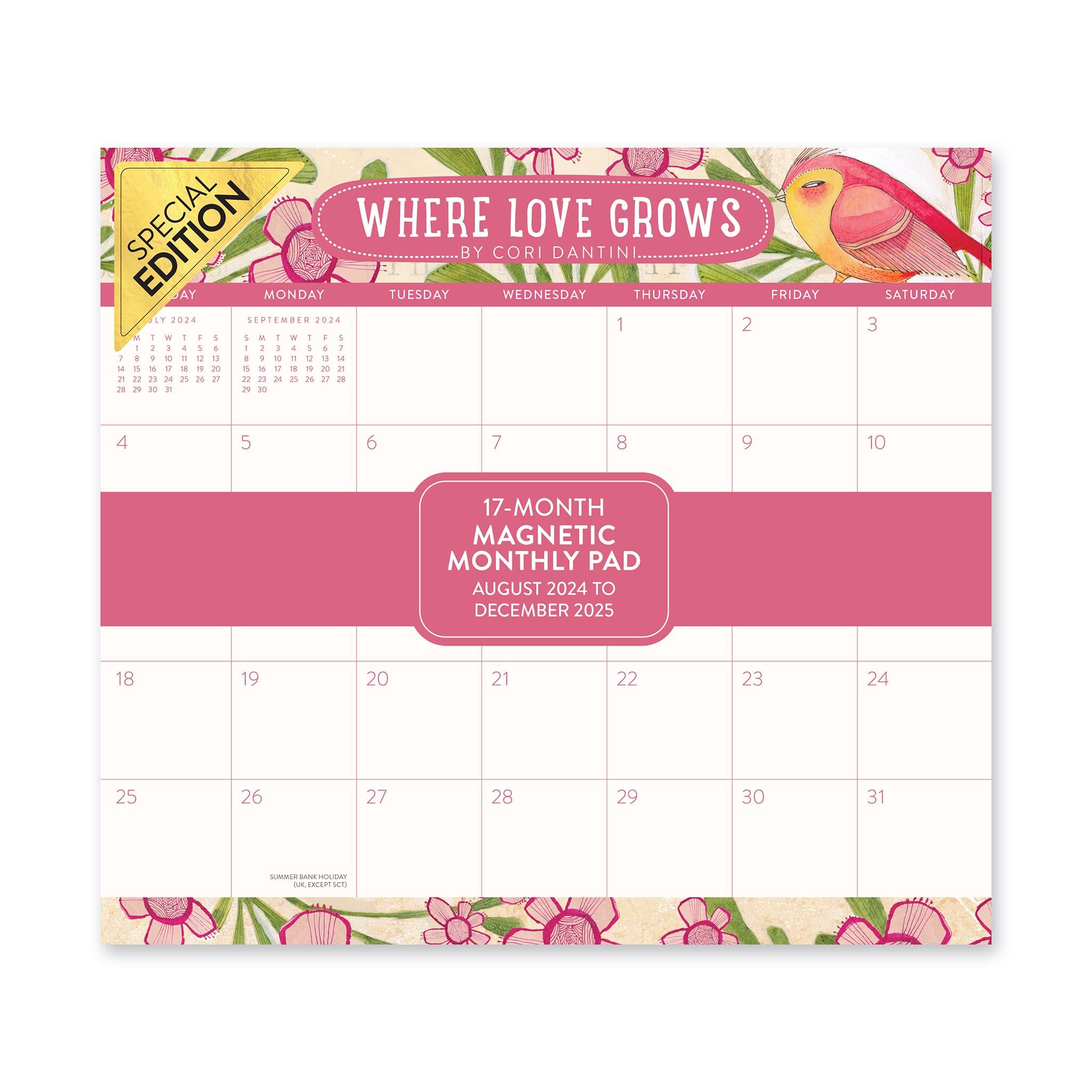 Where Love Grows Magnetic Pad Mini Exclusive 2025 Calendar