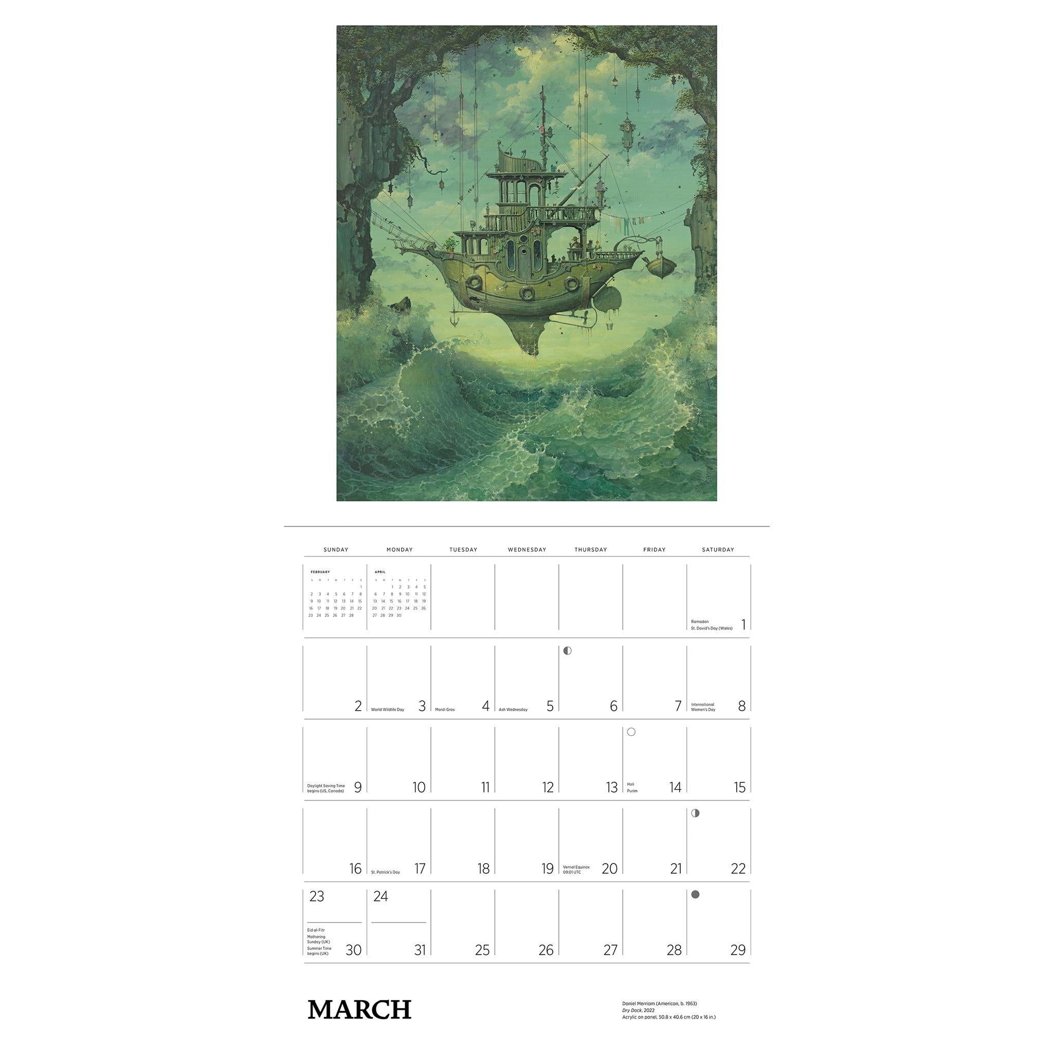 Art Of Daniel Merriam Wall 2025 Calendar - Online Exclusive