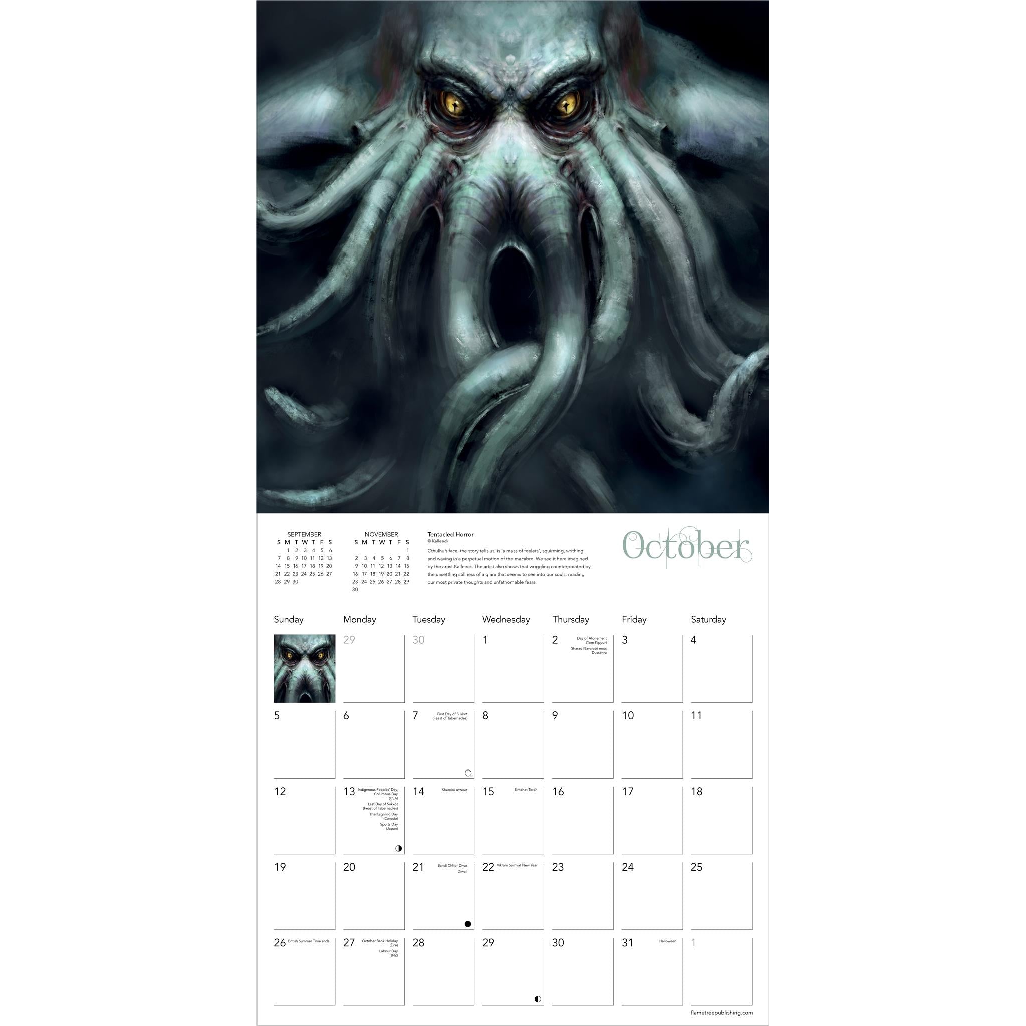 Cthulhu Wall 2025 Calendar - Online Exclusive