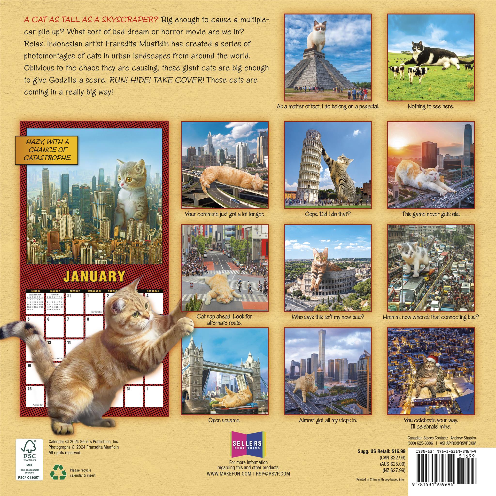 Catzilla Wall 2025 Calendar - Online Exclusive