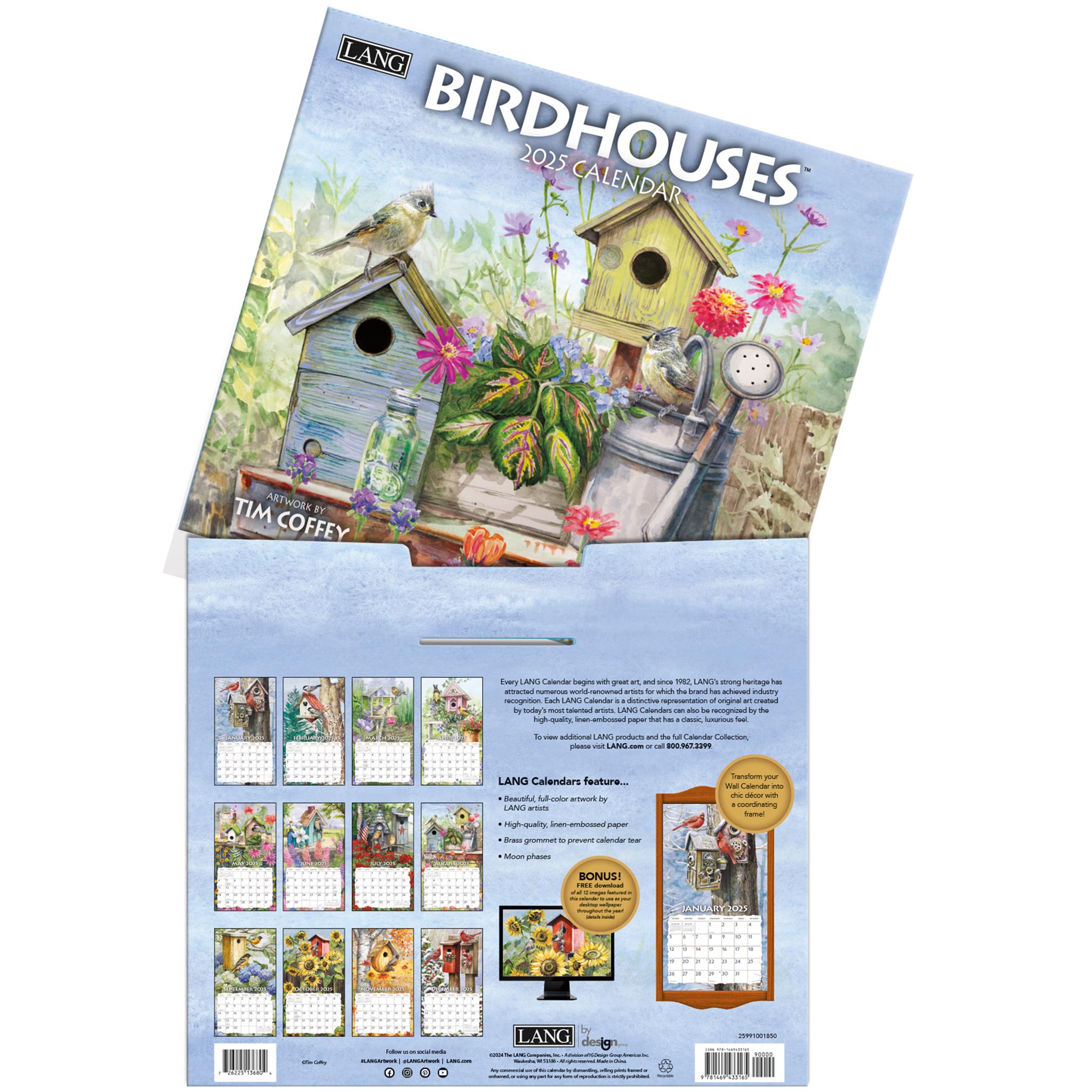 Birdhouses Wall 2025 Calendar - Online Exclusive