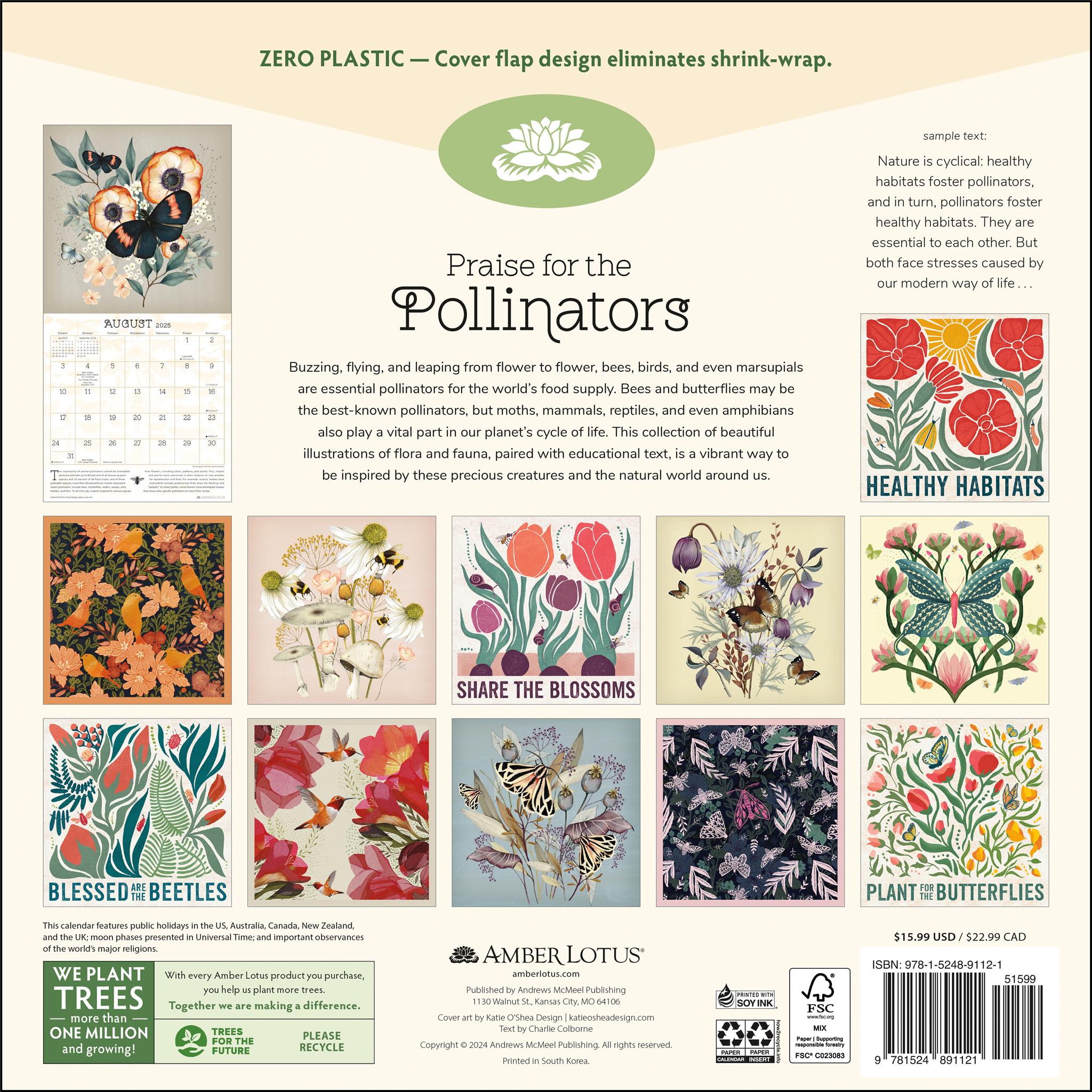 Praise For The Pollinators Wall 2025 Calendar - Online Exclusive