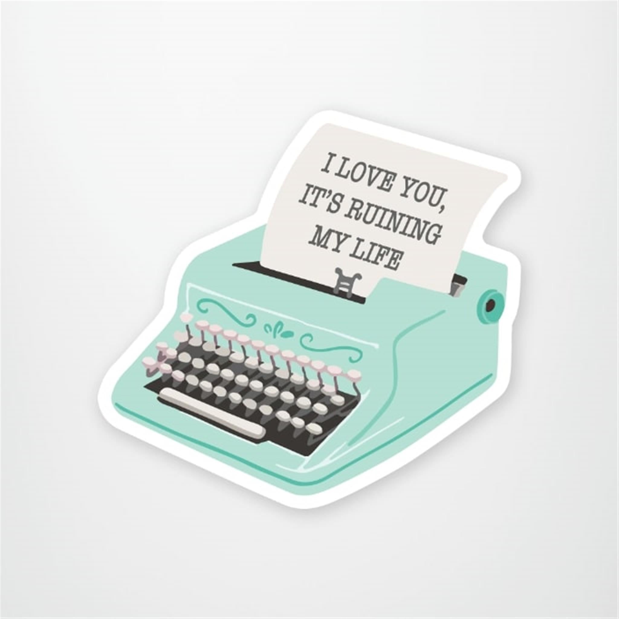 I Love You - Typewriter Vinyl Sticker