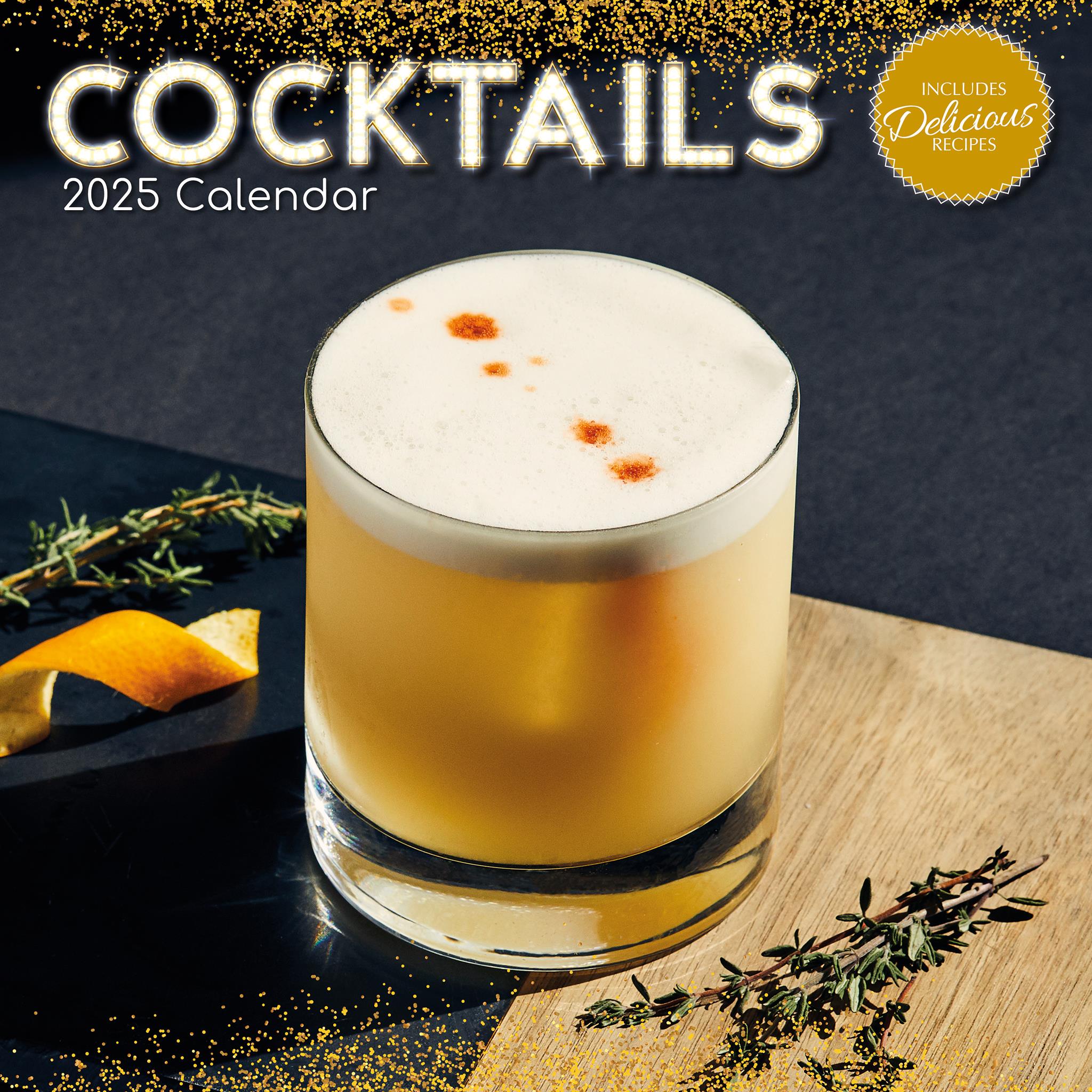 Cocktails Wall 2025 Calendar