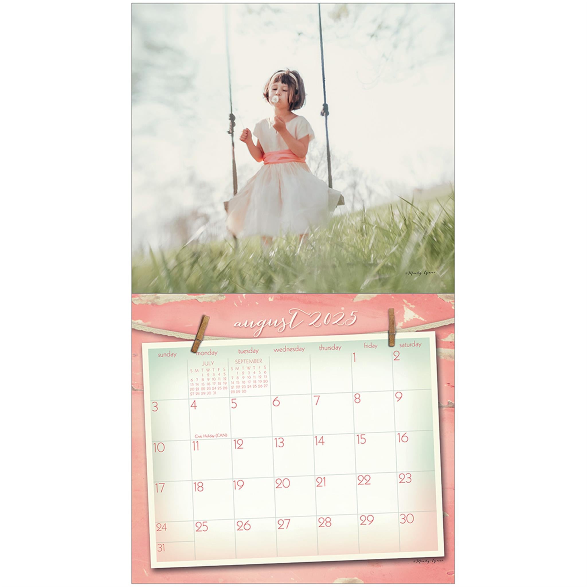 Vintage Pink Wall 2025 Calendar - Online Exclusive