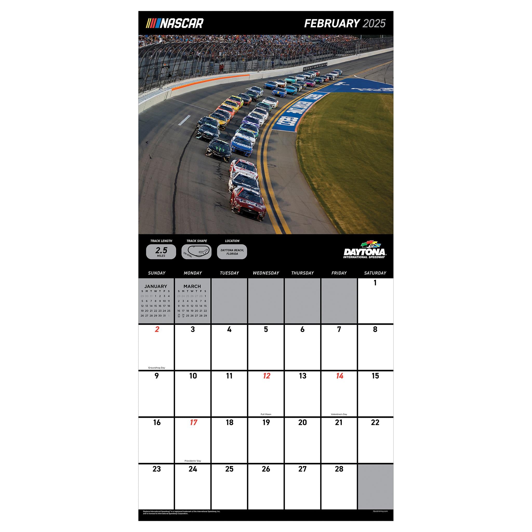 Nascar Tracks Wall 2025 Calendar