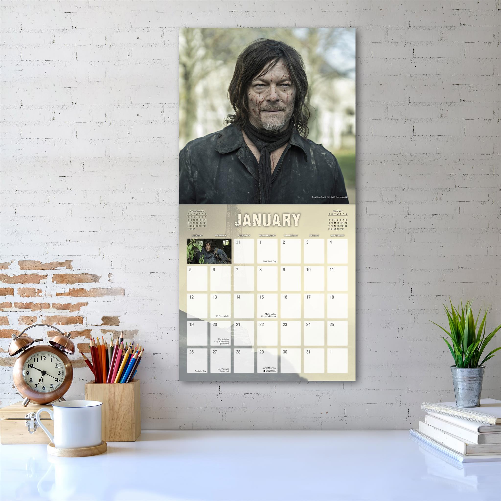 The Walking Dead Daryl Dixon Wall 2025 Calendar