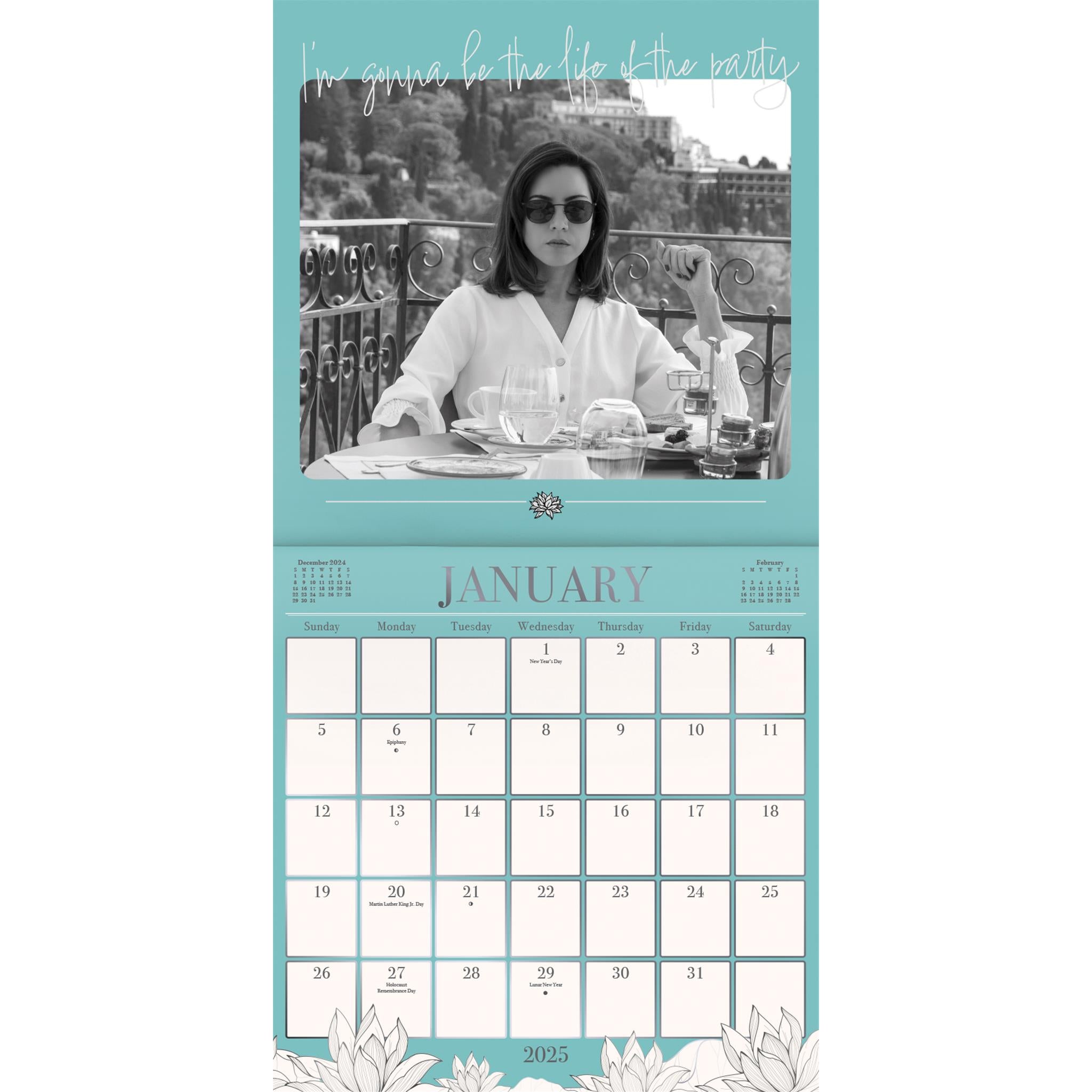 White Lotus Wall 2025 Calendar - Online Exclusive