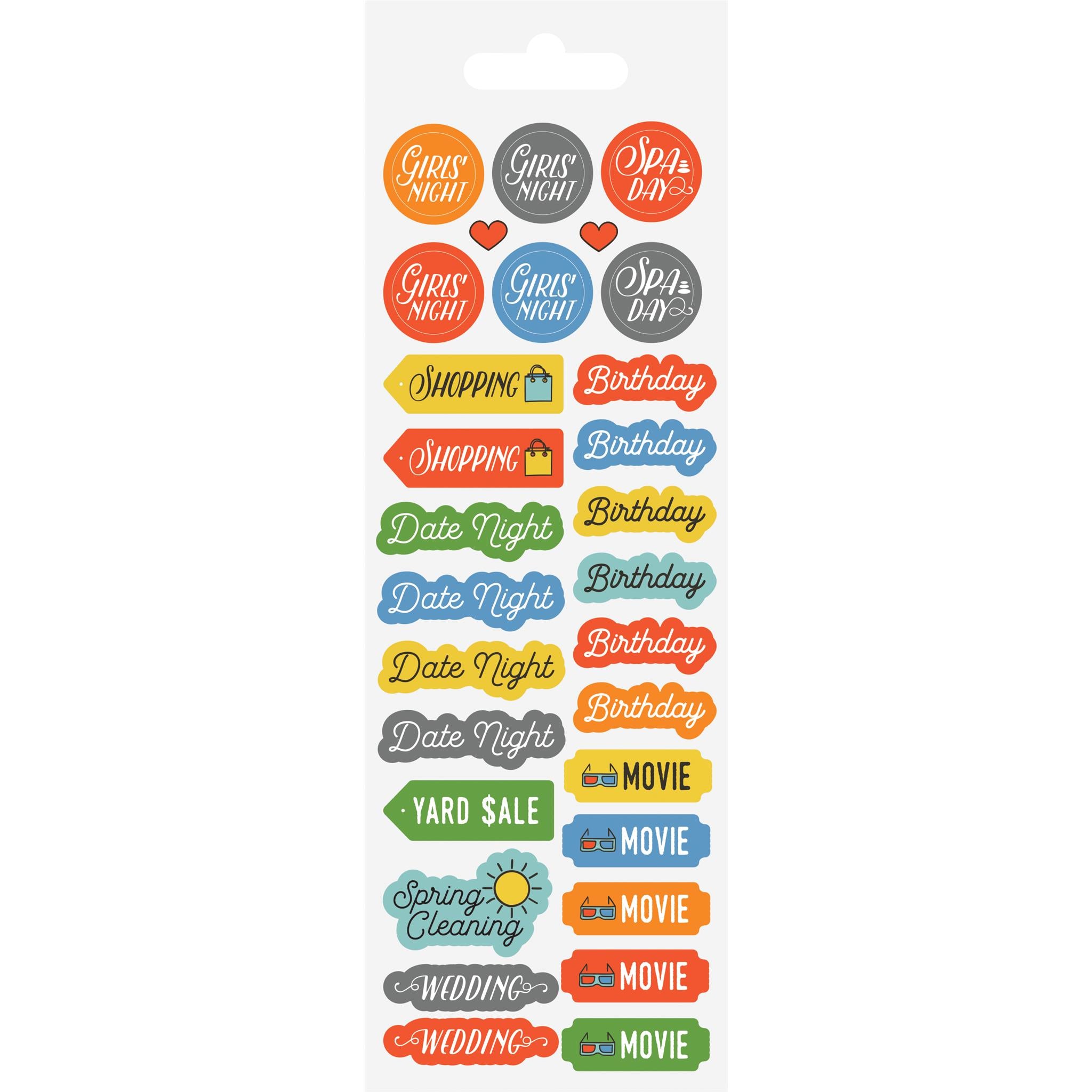 Family Calendar Reminder Stickers