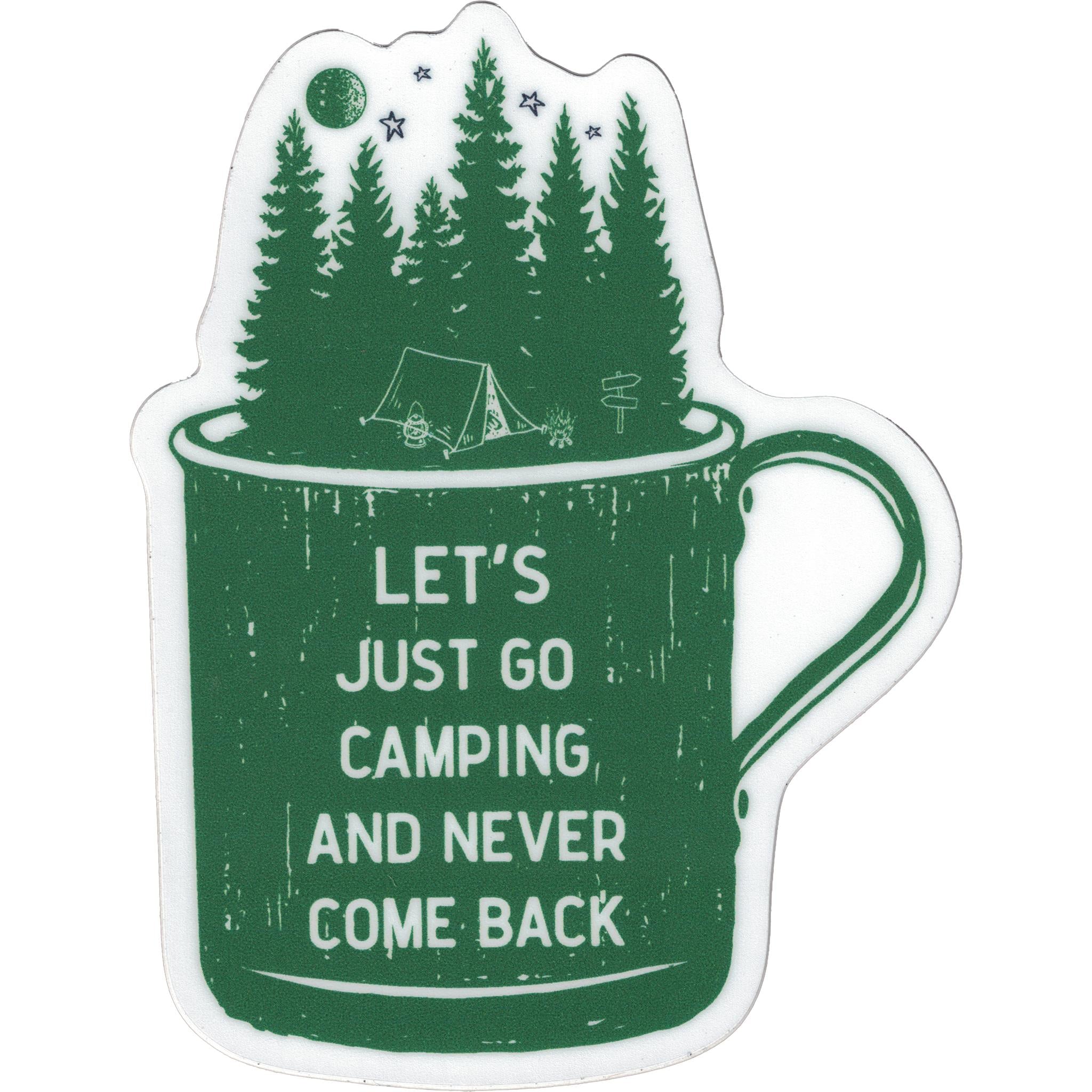 Lets Just Go Camping Vinyl Sticker