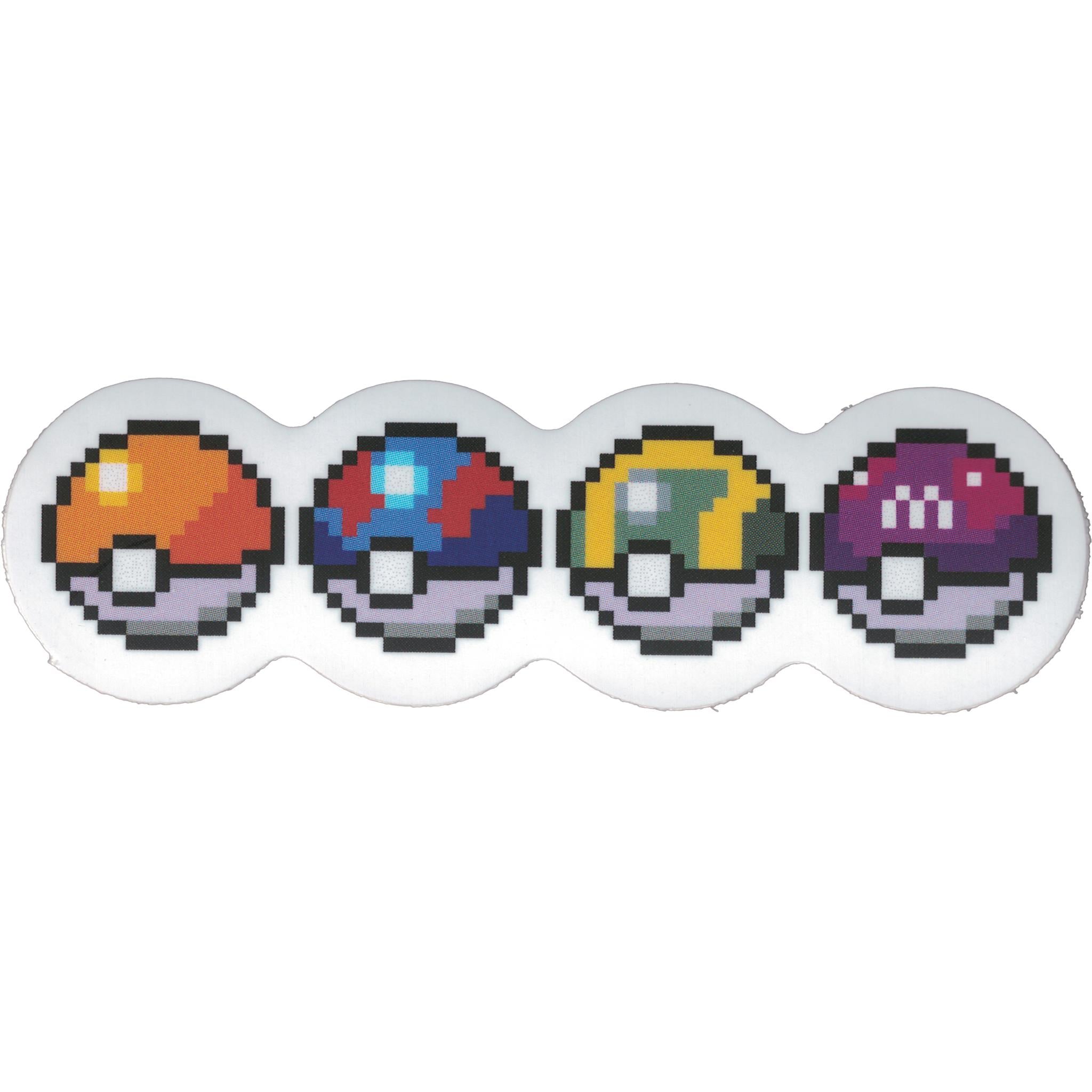 Pixel Pokeballs Vinyl Sticker