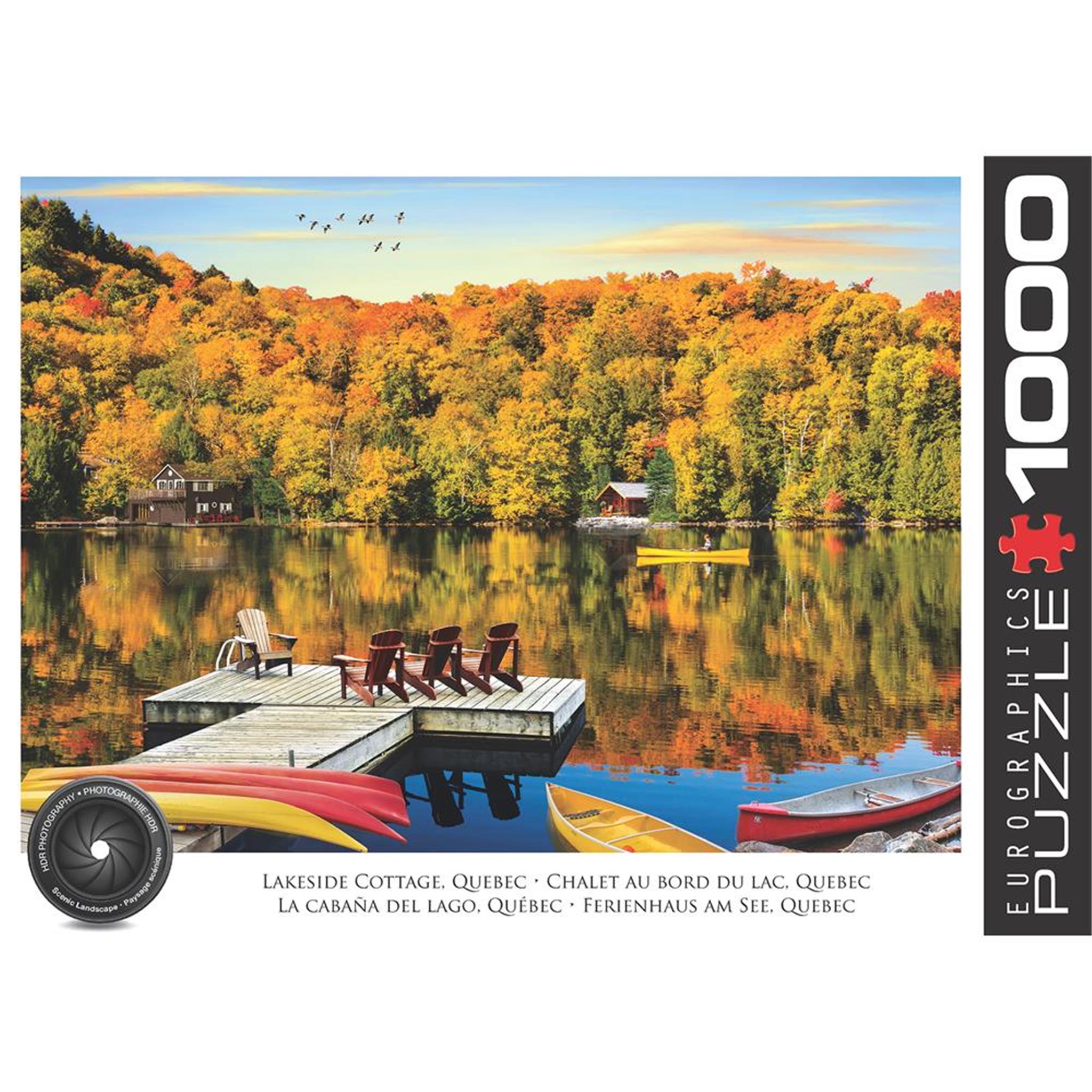 Lakeside Cottage Quebec 1000 Piece Puzzle - Online Exclusive