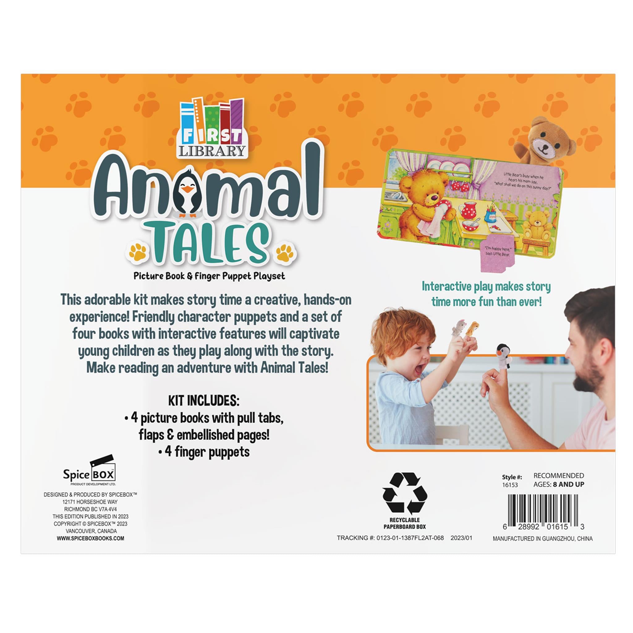 Animal Tales Book and Finger Puppet Playset