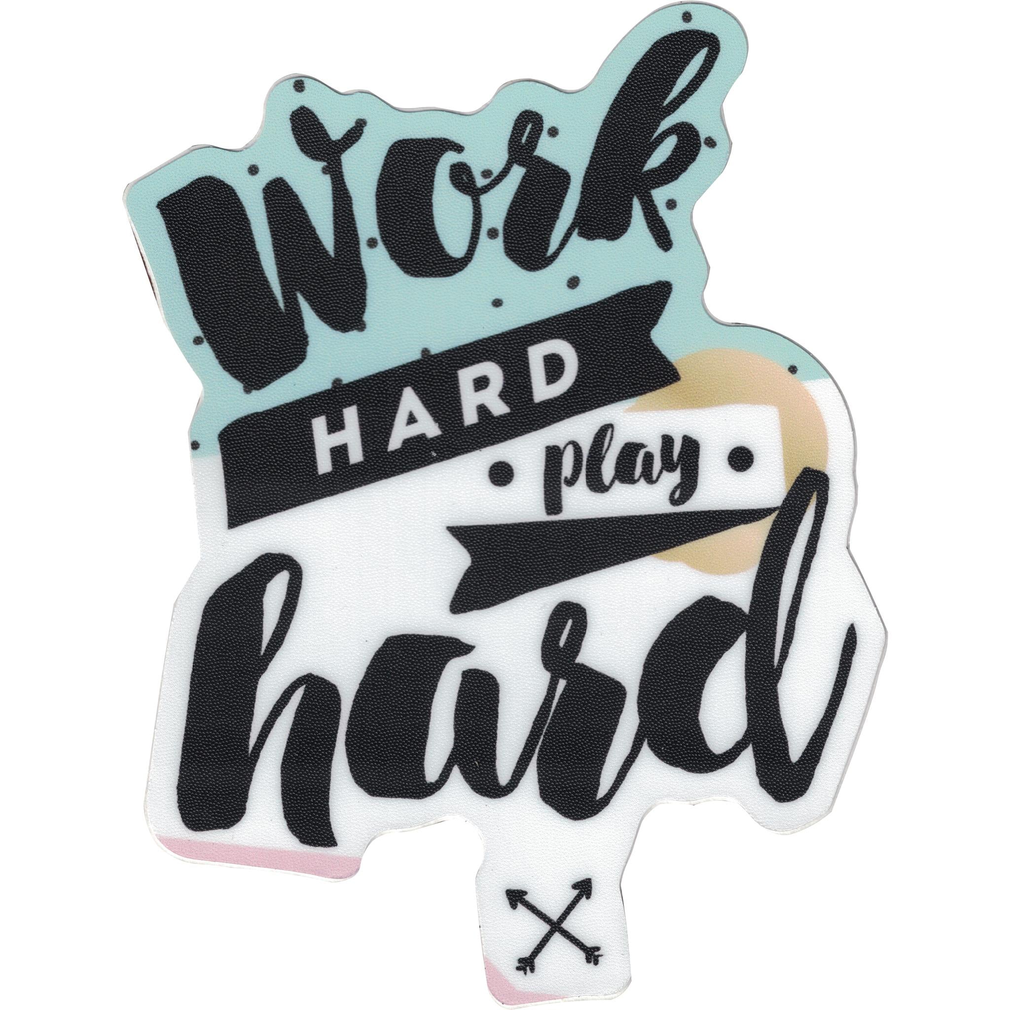 Work Hard Play Hard Vinyl Sticker