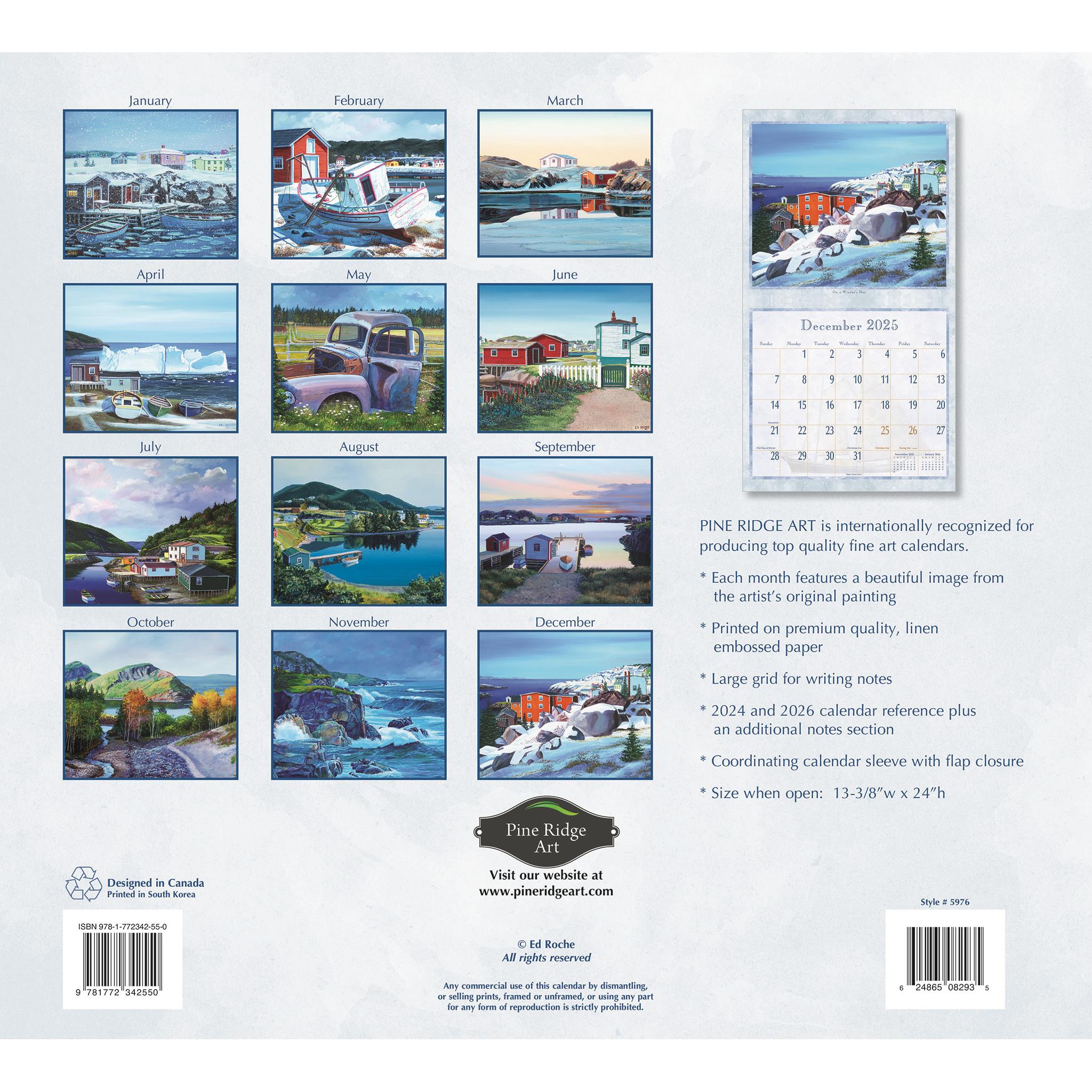 Newfoundland Wall 2025 Calendar