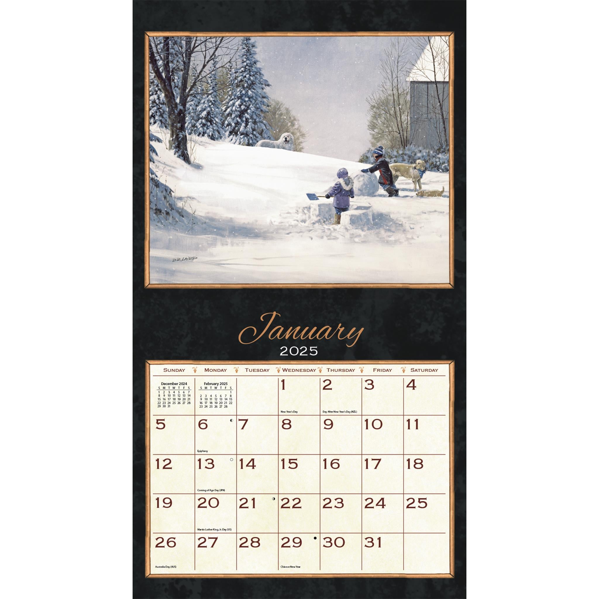 Treasured Times Special Edition with Print Wall 2025 Calendar