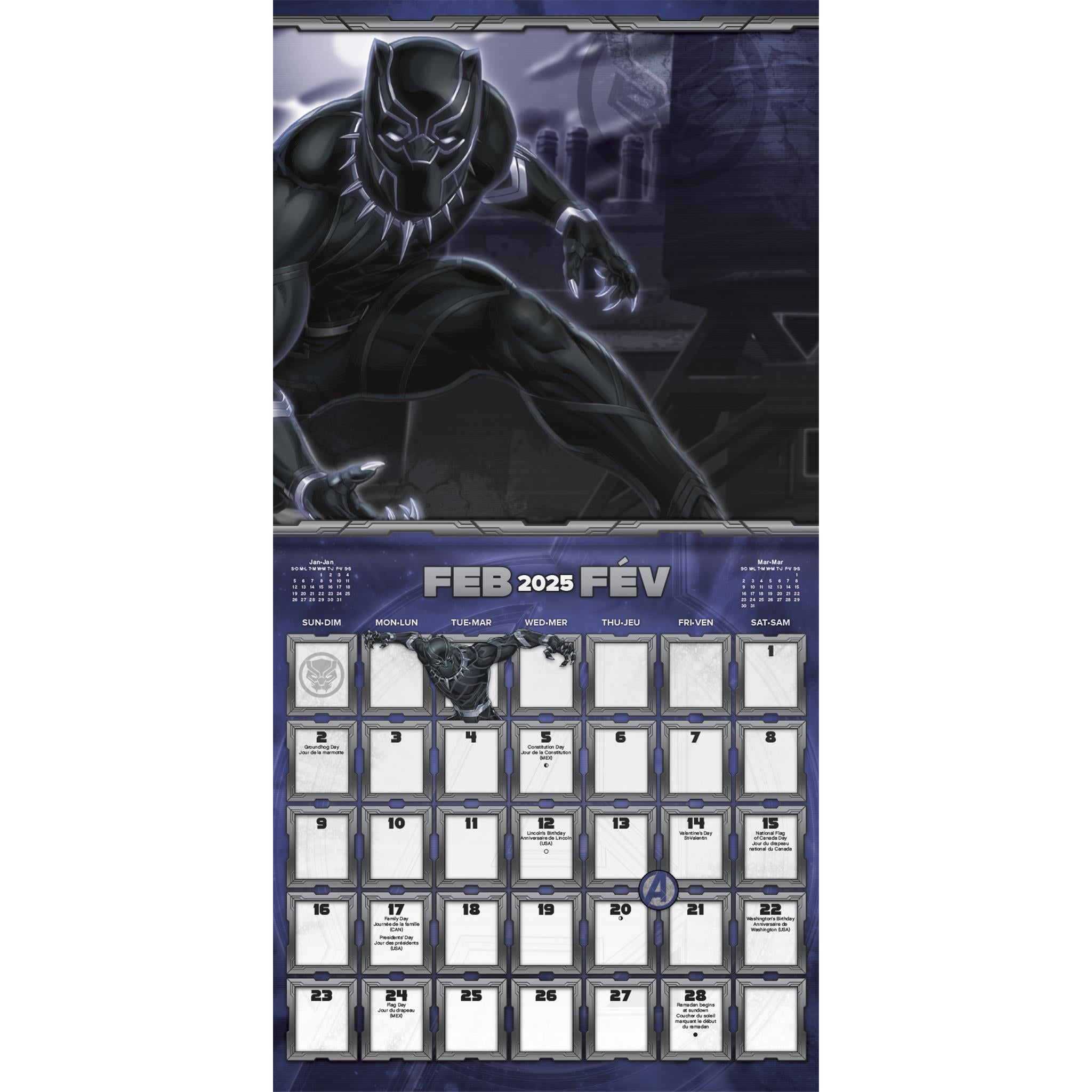 Avengers Bilingual Mini 2025 Calendar - Online Exclusive