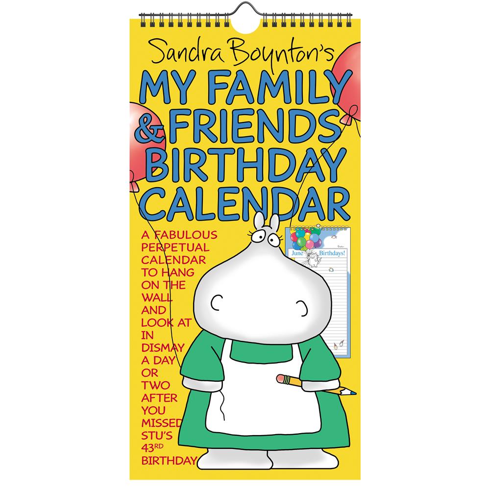 My Family and Friends Birthday Undated Slim product image | Calendar Club Canada