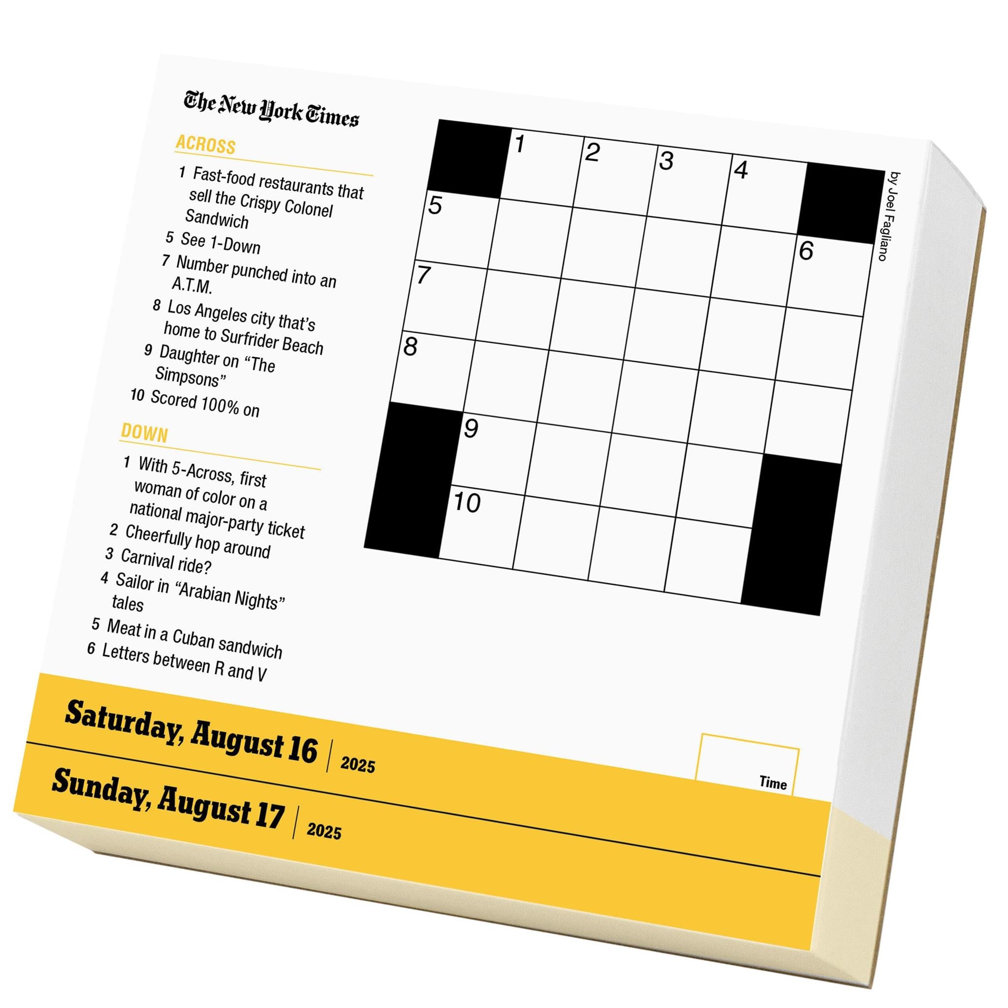 New York Times Mini Crossword Box 2025 Calendar - Online Exclusive