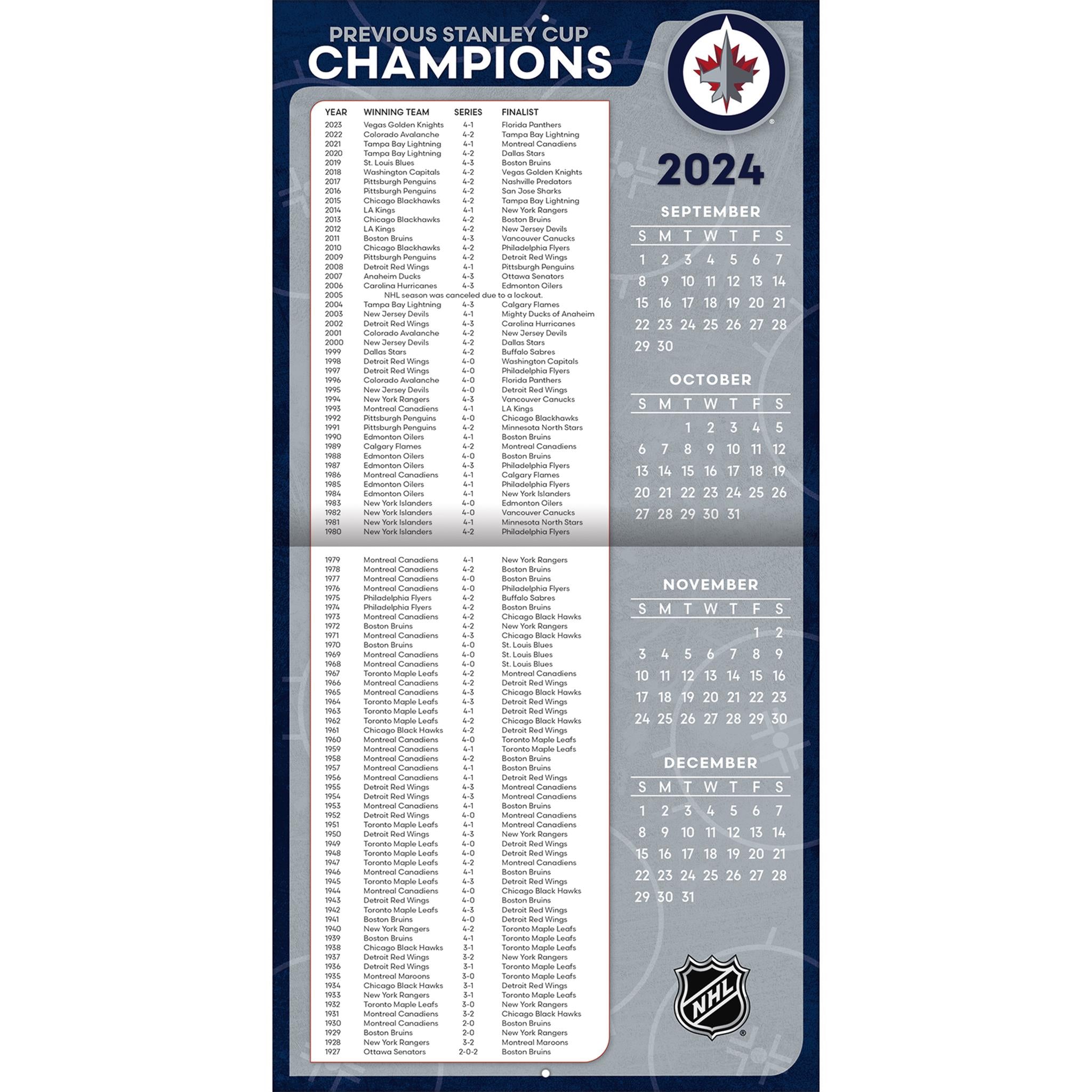 NHL Winnipeg Jets Wall 2025 Calendar - Online Exclusive