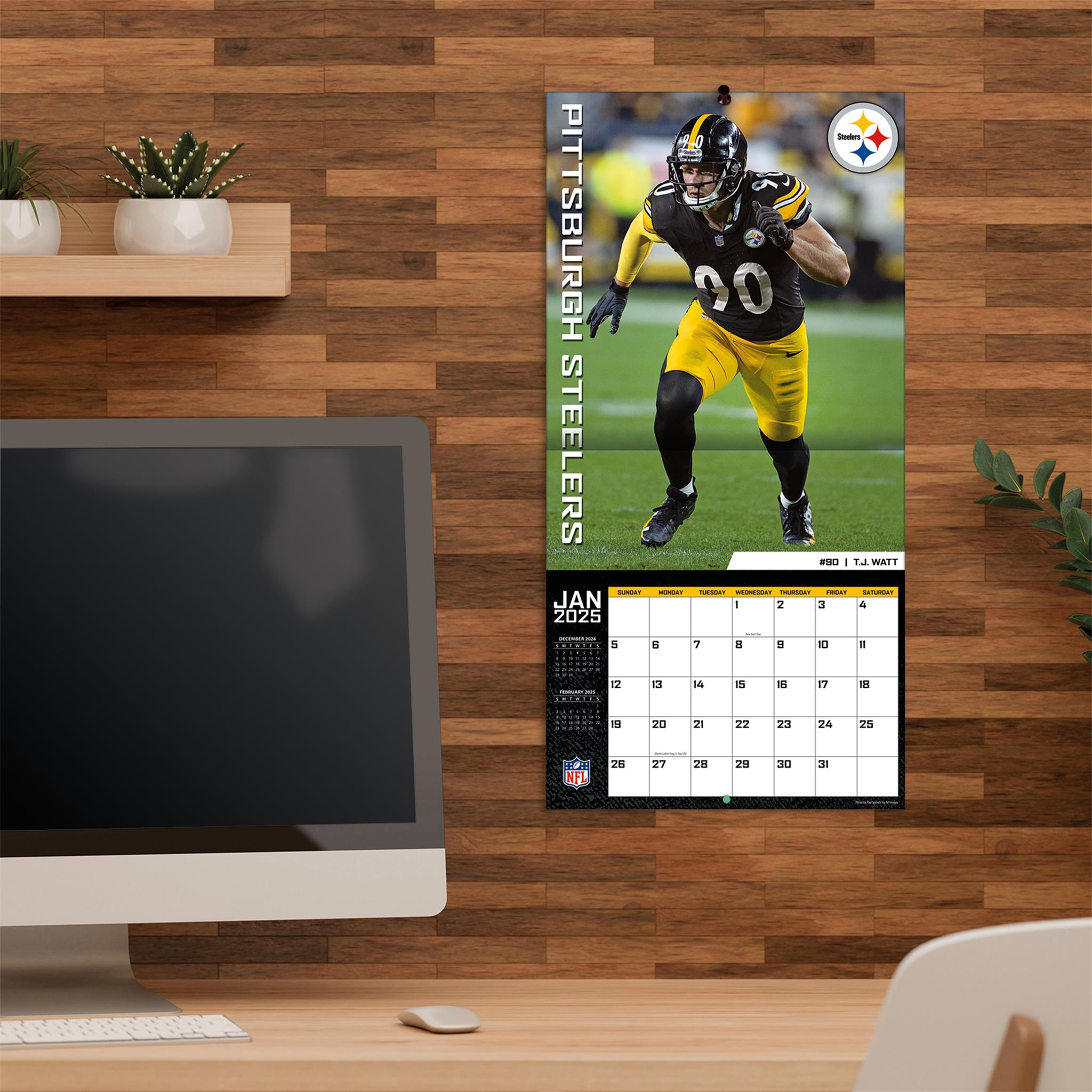 NFL Pittsburgh Steelers Mini 2025 Calendar - Online Exclusive