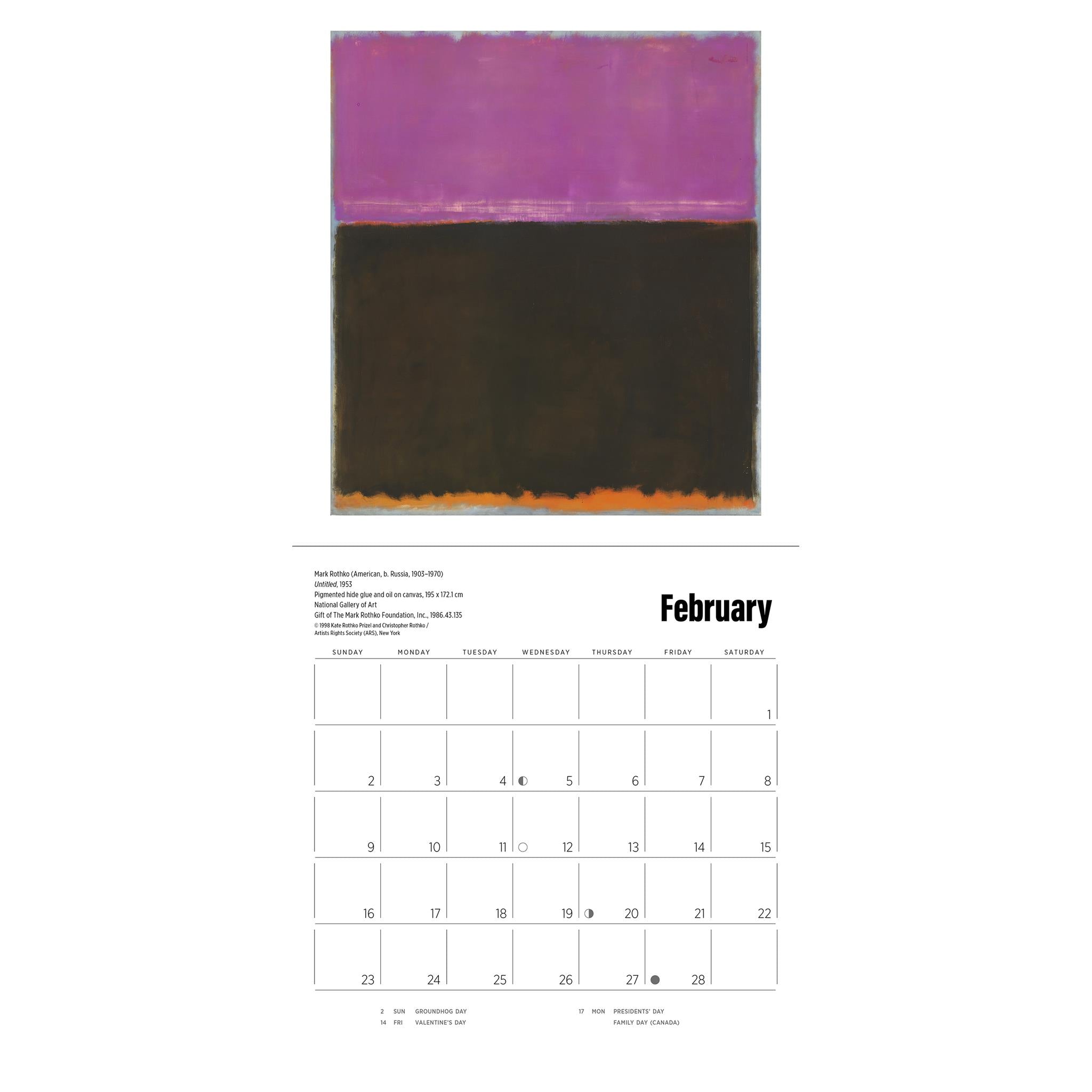 Rothko Mini 2025 Calendar - Online Exclusive