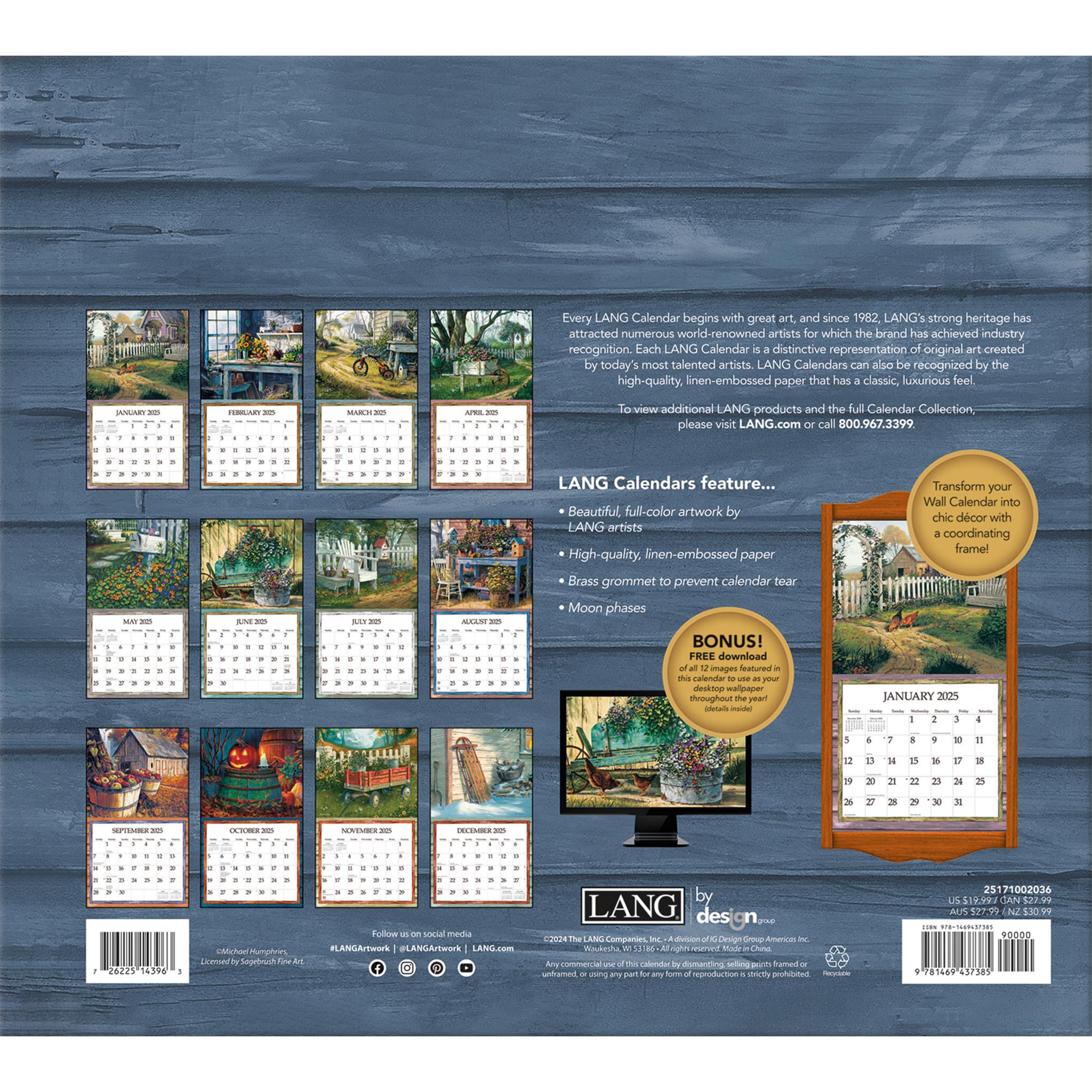 Simple Country Special Edition with Print Wall 2025 Calendar - Online Exclusive