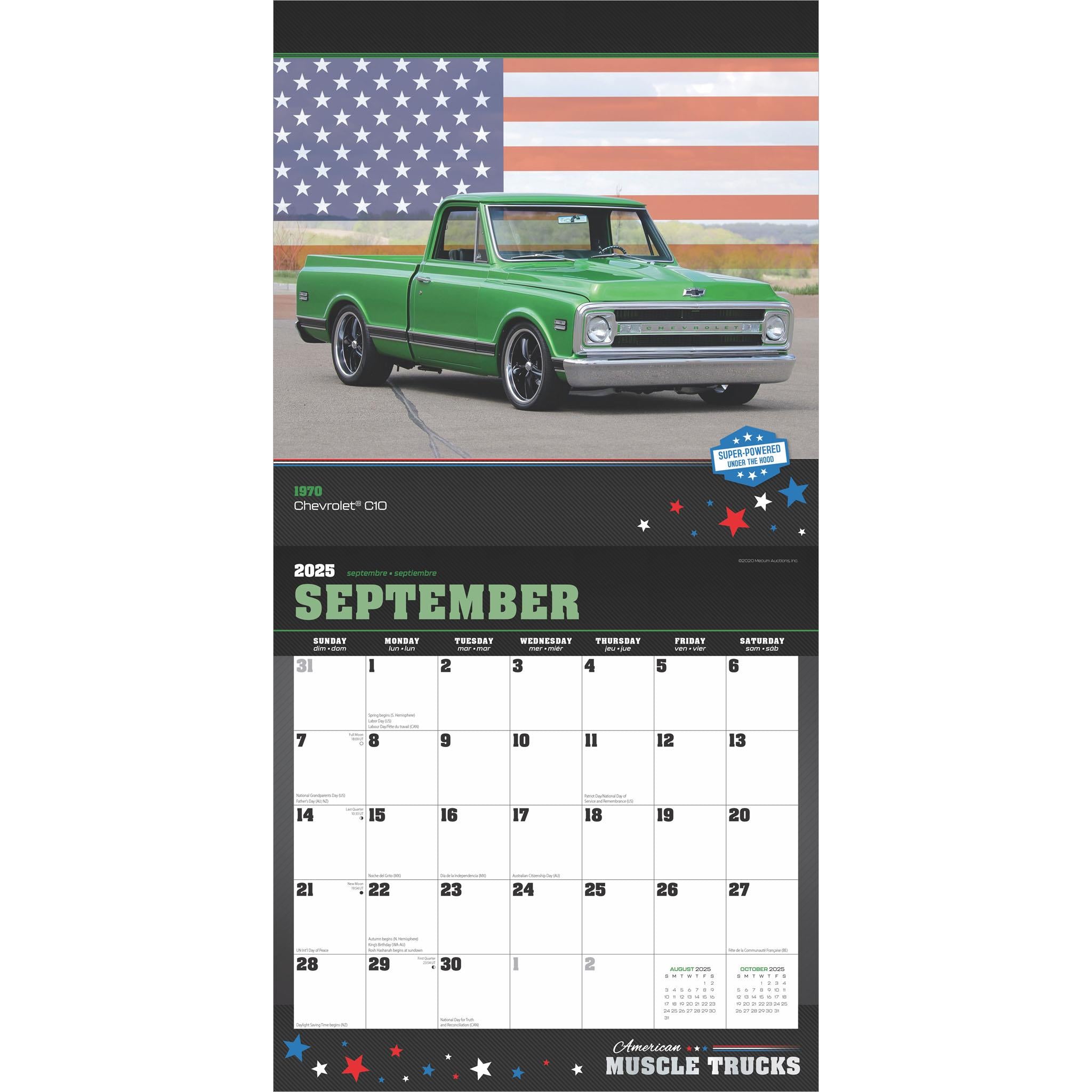 American Muscle Trucks Wall 2025 Calendar - Online Exclusive