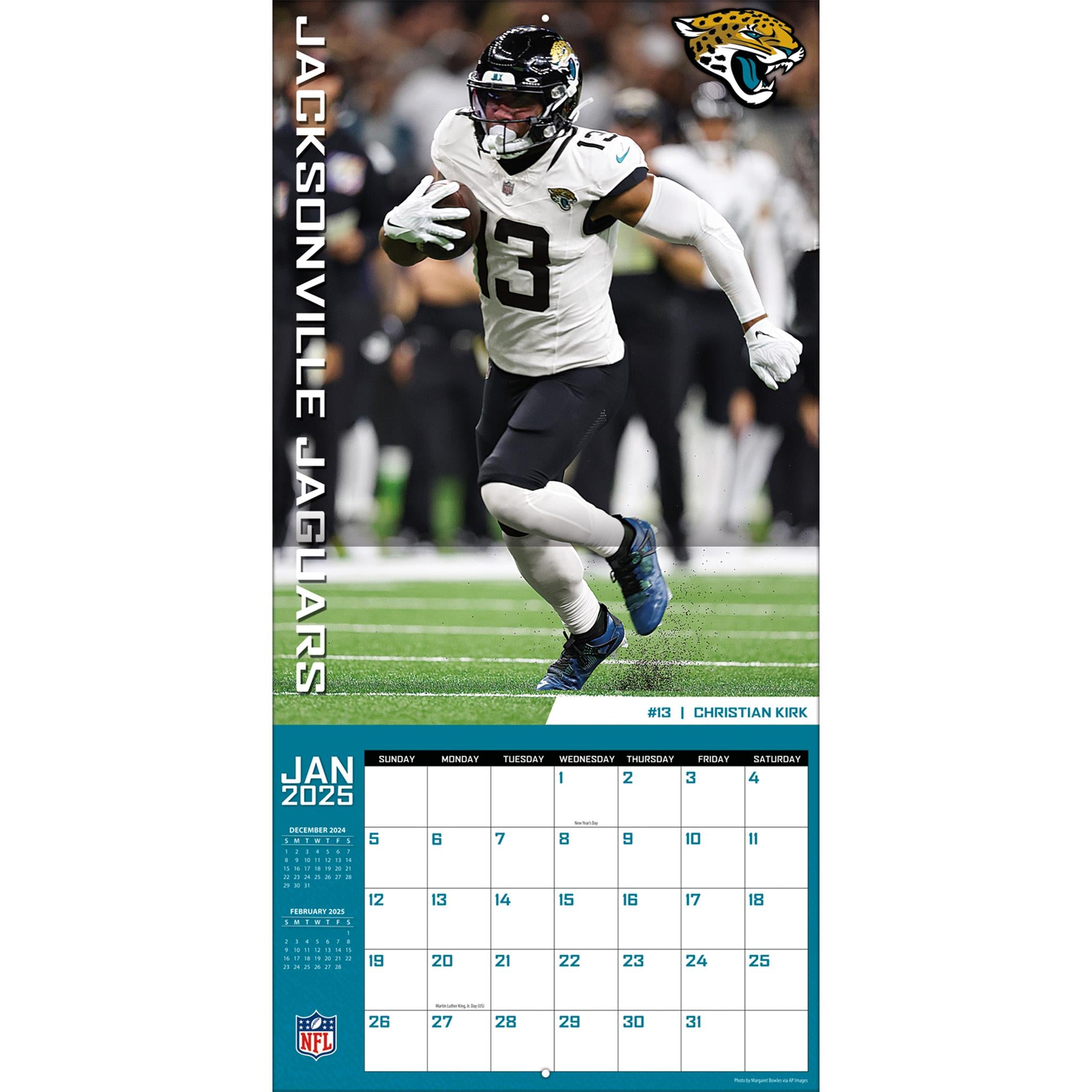 NFL Jacksonville Jaguars Wall 2025 Calendar - Online Exclusive