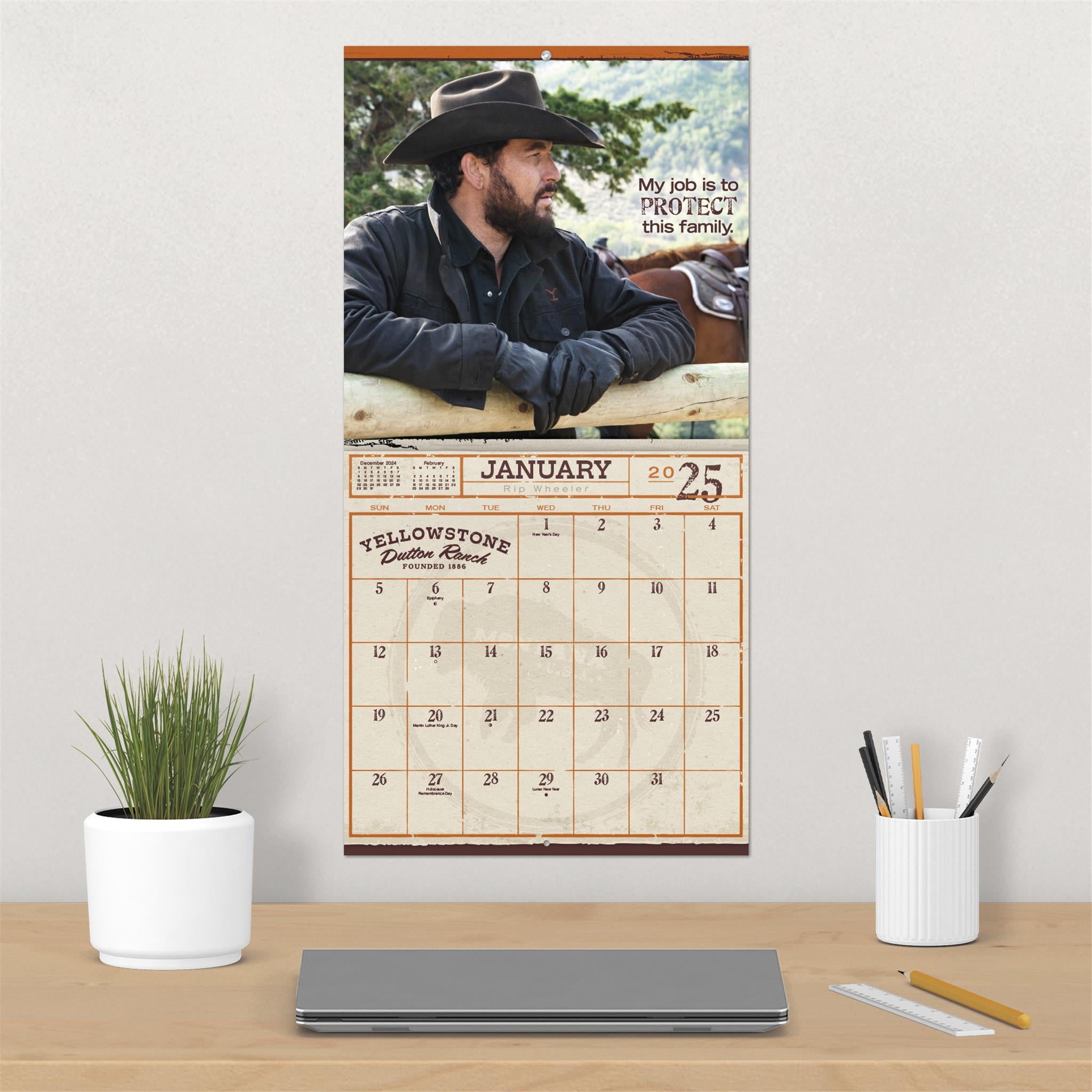 Yellowstone Rip Wheeler Wall 2025 Calendar - Online Exclusive