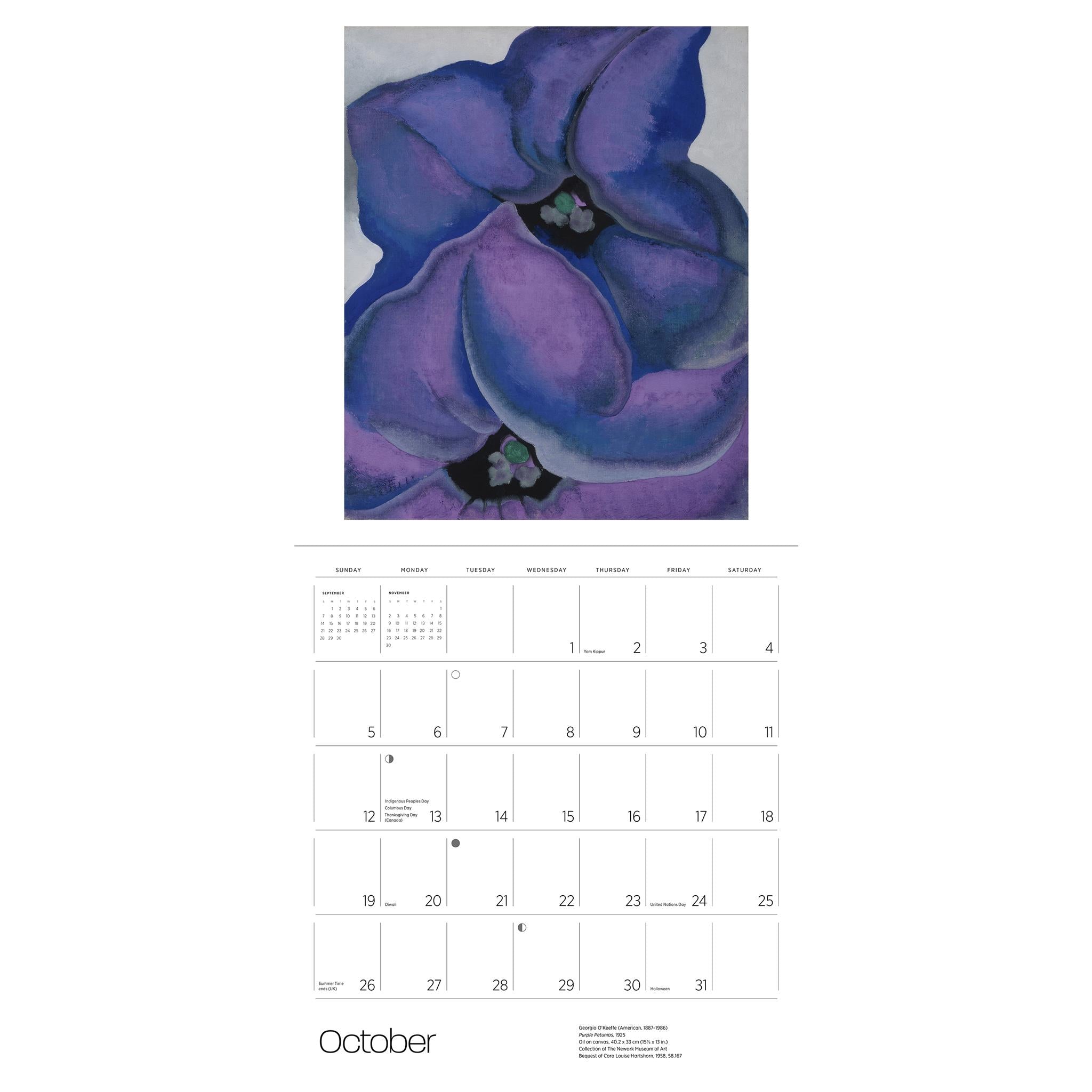 Georgia Okeeffe Wall 2025 Calendar